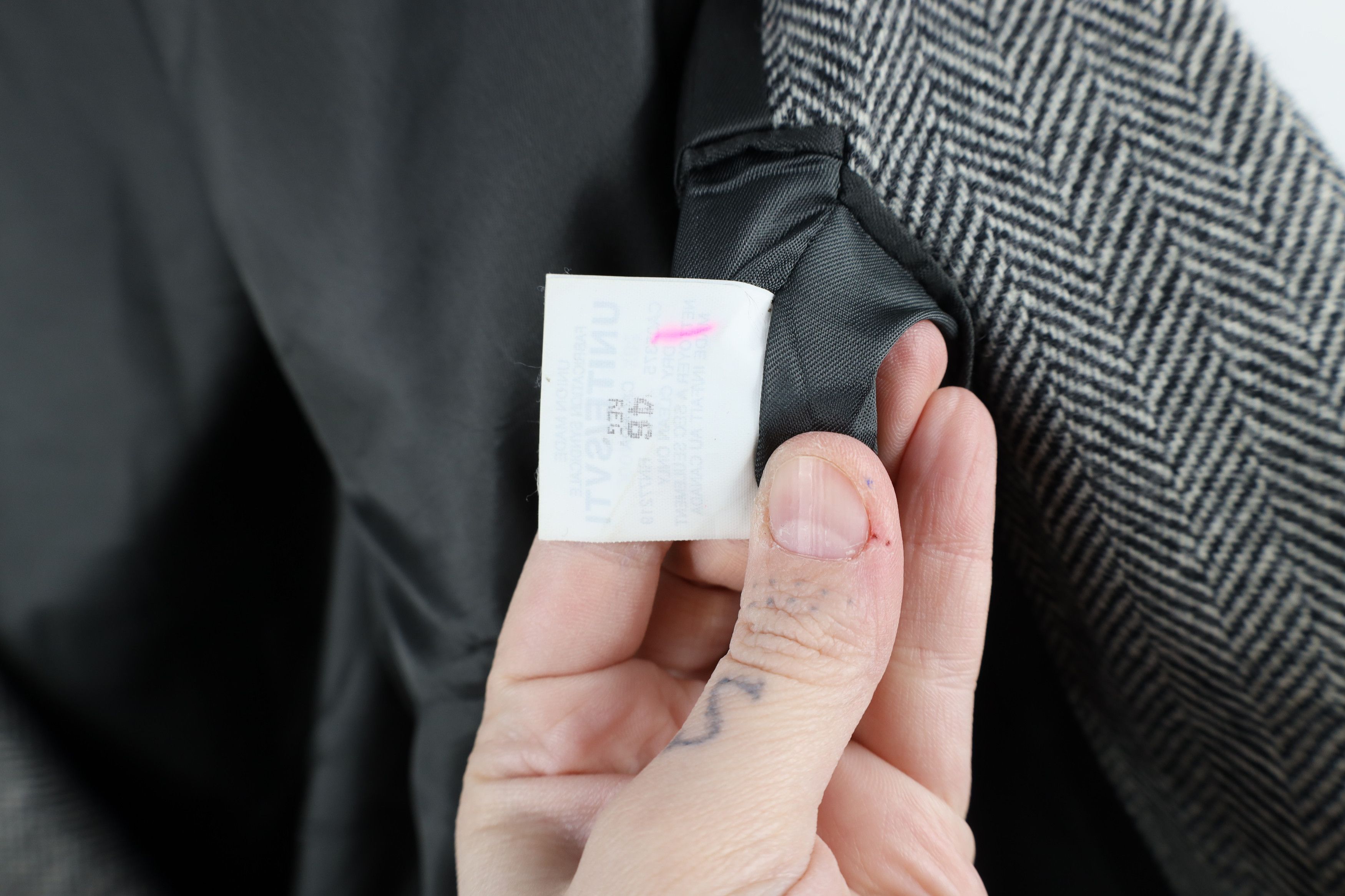 Vintage Vintage 90s Streetwear Herringbone Coat Blazer Jacket USA Size US XL / EU 56 / 4 - 12 Thumbnail