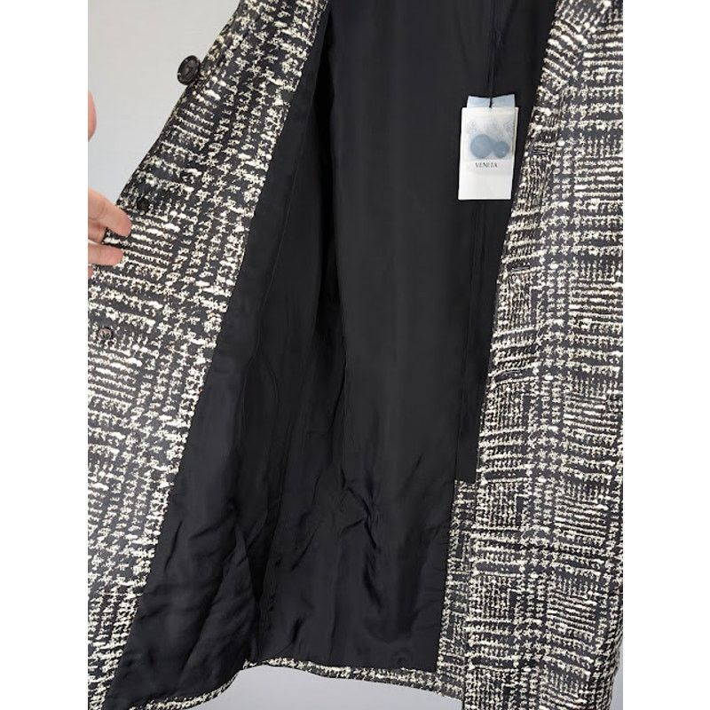 Bottega Veneta o1rshd1 Doucle Prince Of Wales Coat in White/Fondant/Camel Size US M / EU 48-50 / 2 - 9 Thumbnail