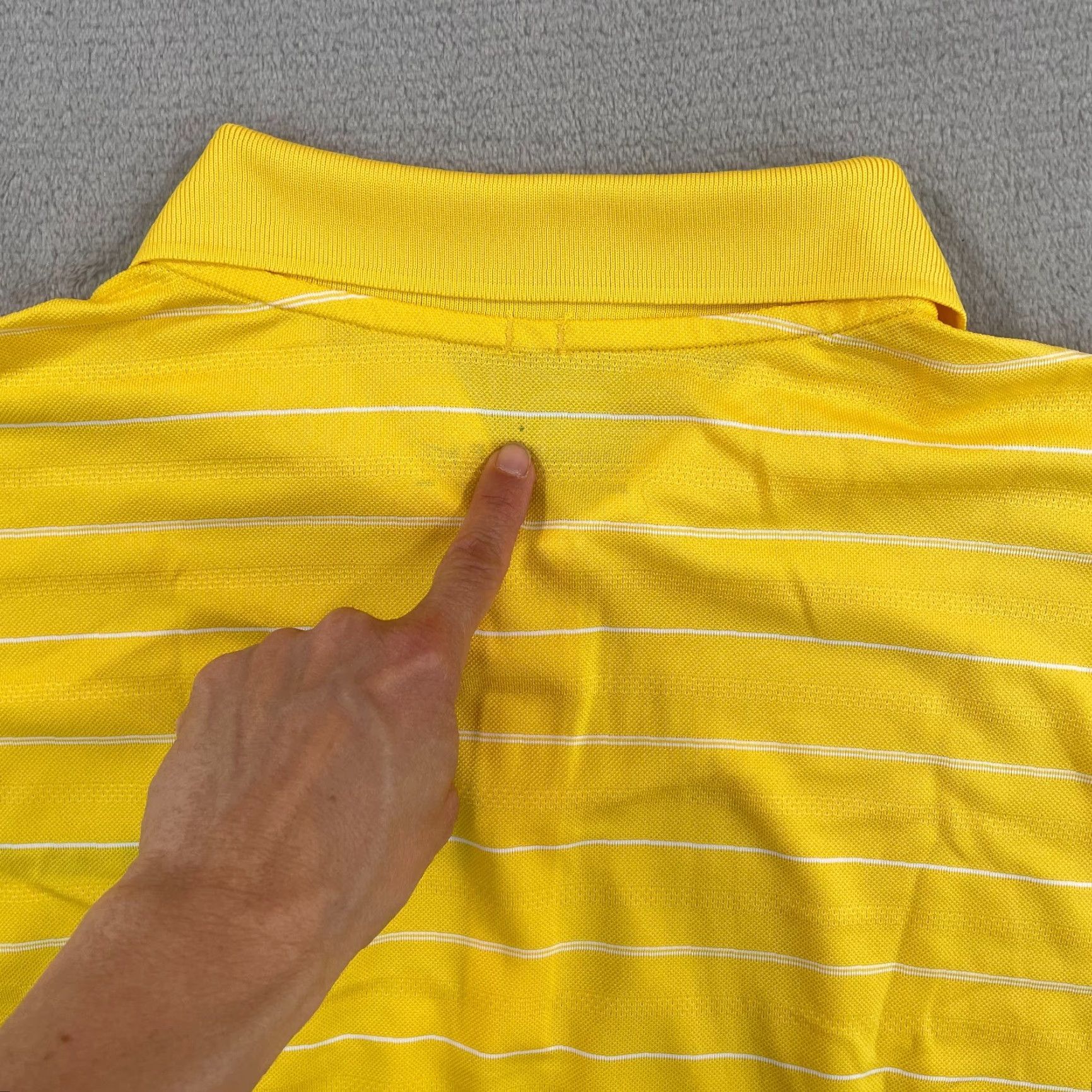 Nike Nike LIVESTRONG Polo Shirt Men 2XL Yellow Striped Performance Cycling Golf NWOT Size US XXL / EU 58 / 5 - 6 Thumbnail