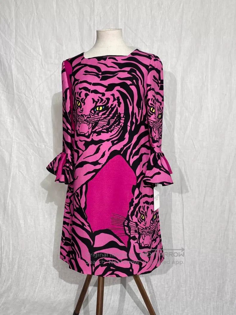 Valentino Valentino Series Tiger Print Dress Size S / US 4 / IT 40 - 1 Thumbnail