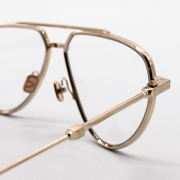 Valentino NEW VALENTINO V-STUD-II VLX-133D EYEGLASSES AVIATOR UNISEX Size ONE SIZE - 5 Thumbnail