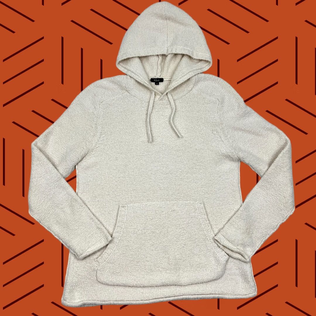 Rails Rails Rollins Hoodie Mens M Ivory Fuzzy Knit Stretch Pullover Cozy Lounge Preppy Size US M / EU 48-50 / 2 - 1 Thumbnail