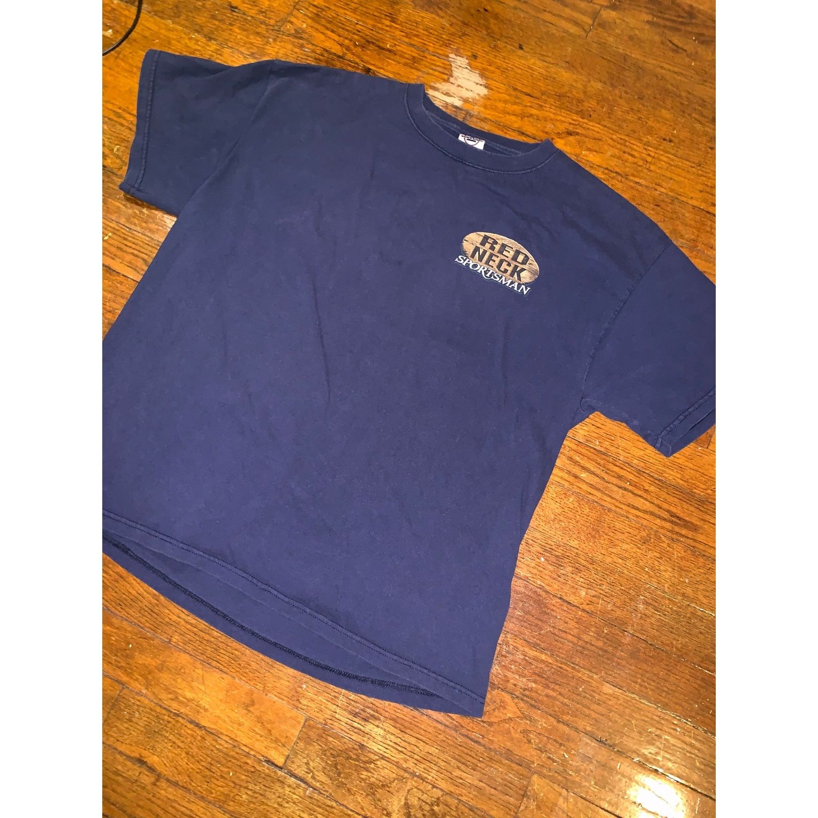 Other × Vintage Vtg Redneck Hot Tub Graphic T Shirt Navy Blue Humor Large Size US L / EU 52-54 / 3 - 5 Thumbnail