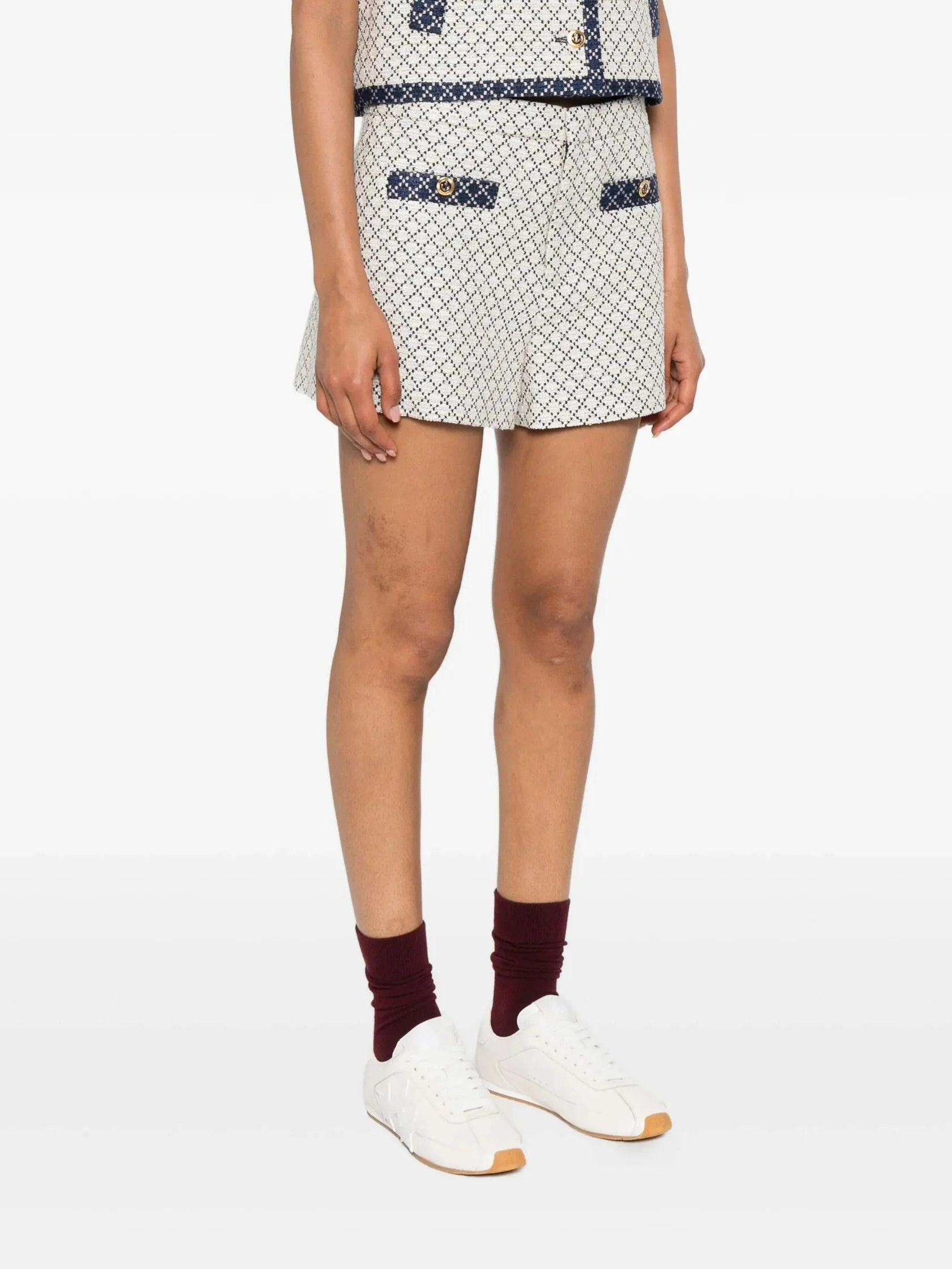 Gucci o1B3y1r0426 Diamond Cotton Boucle Shorts in Multicolor Size 25" / US 0 / IT 36 - 2 Thumbnail