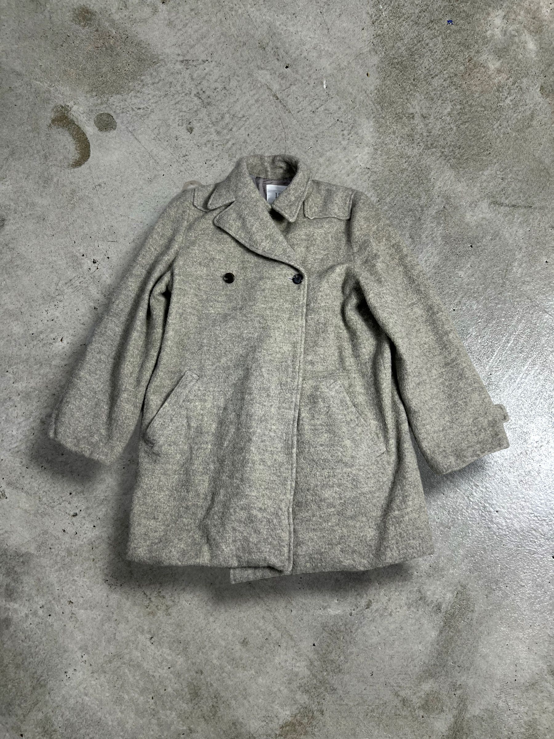 image of Issey Miyake I.s. By Sunao Kuwahara Lined Wool Coat (M) Gtmpt475 in Heather Gray (Size Medium)