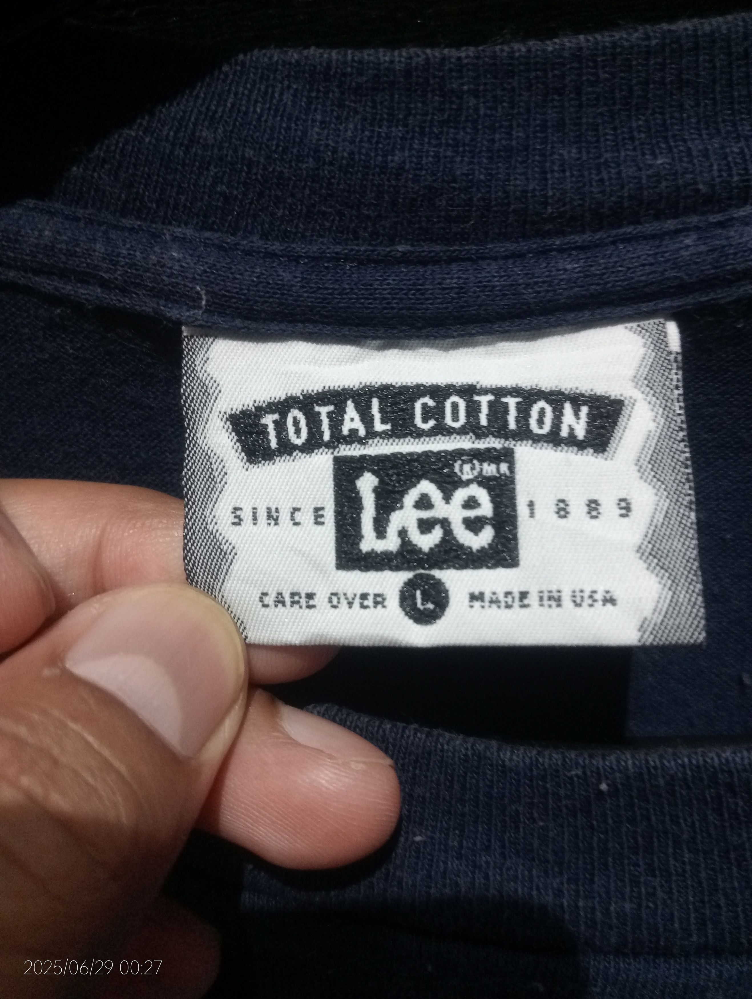 Lee × Vintage Vintage '90s Lee Big Logo Tee USA Very Rare Size US L / EU 52-54 / 3 - 2 Thumbnail