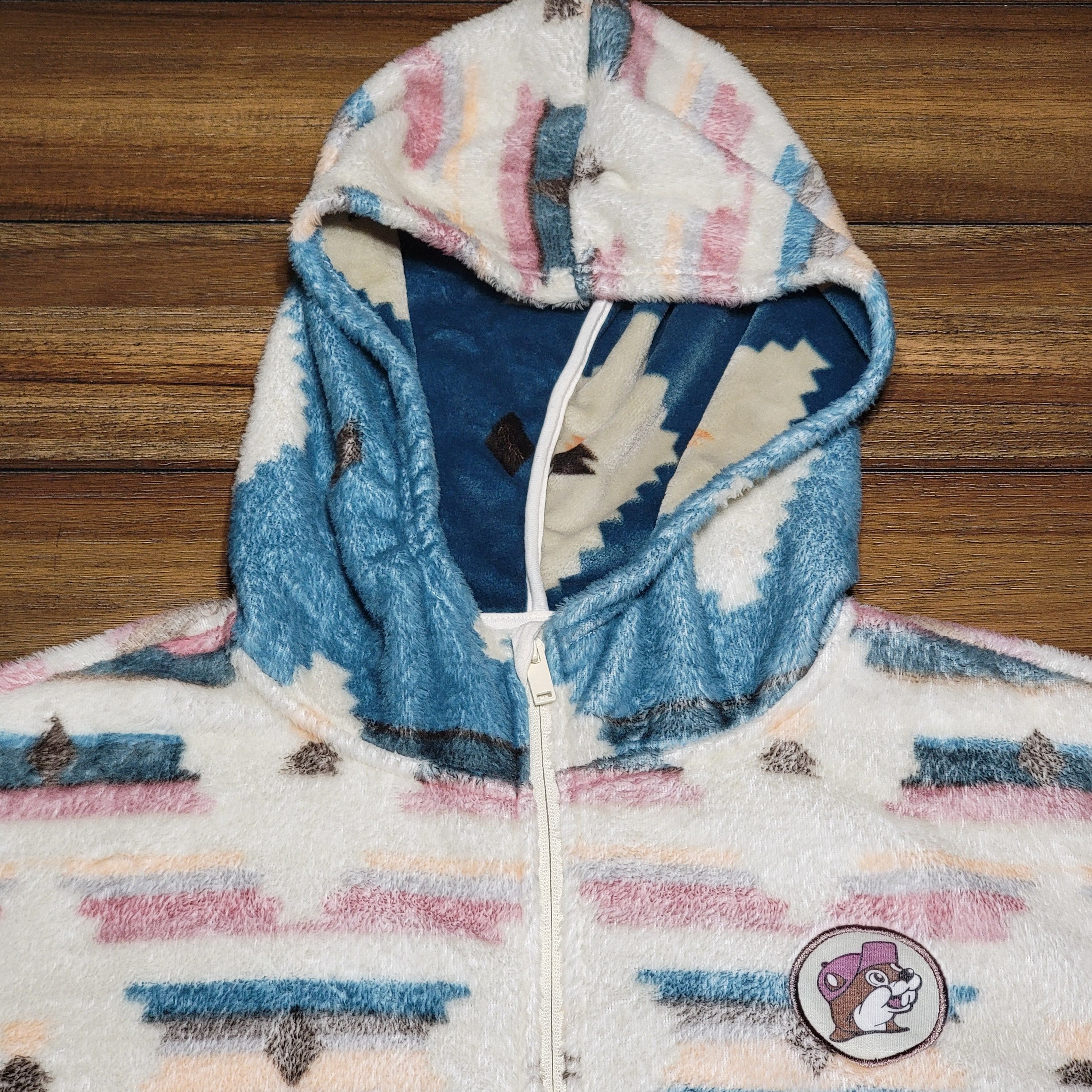 Other Buc-ee's Pastel Aztec Print Fleece Jacket w/ Hood - XXL Size XXL / US 16-18 / IT 52-54 - 2 Thumbnail