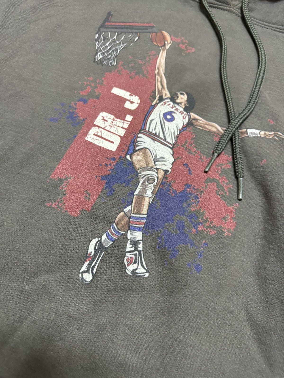 NBA × Vintage VINTAGE NBA SIXERS DR J HOODIE Size US XXL / EU 58 / 5 - 2 Thumbnail