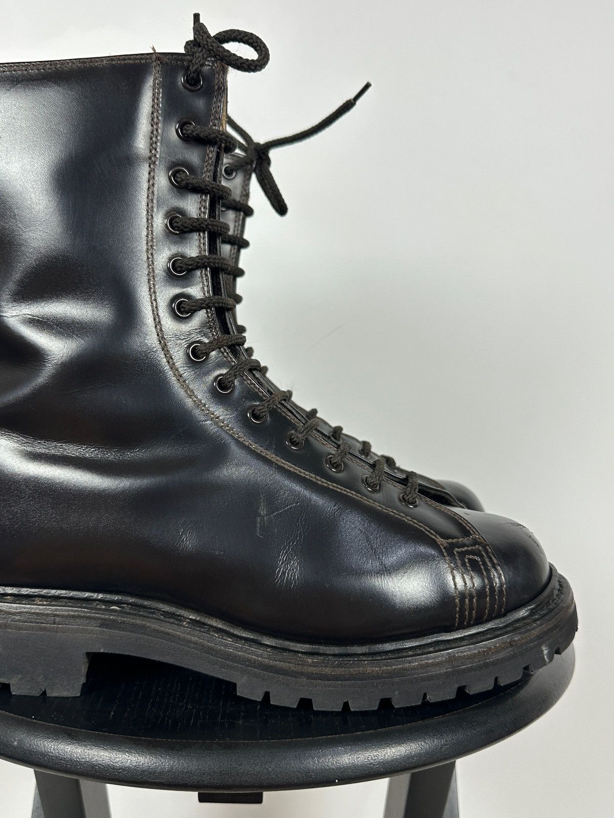 Vintage Vintage Italy Army Paratrooper Combat Brown Leather Boots Size US 8 / EU 41 - 16 Thumbnail