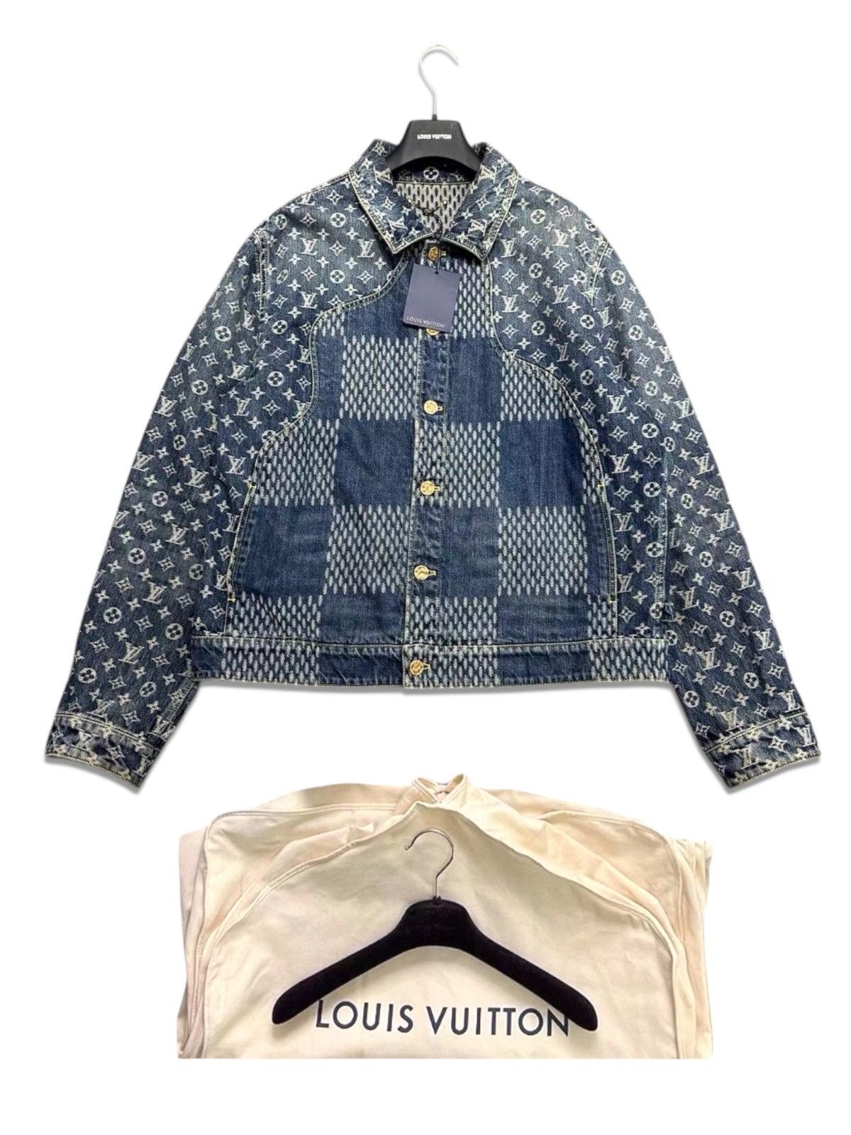 Louis Vuitton Louis Vuitton Nigo Check Denim Jacket | Grailed