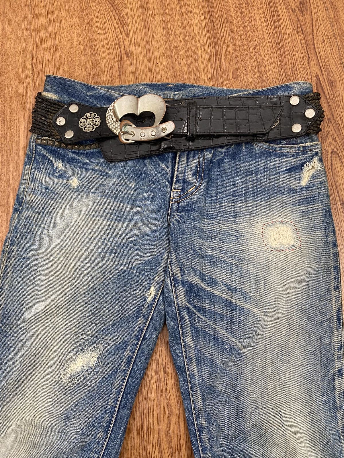 If Six Was Nine Silver Love crystal love Y2K belt Size ONE SIZE - 2 Thumbnail