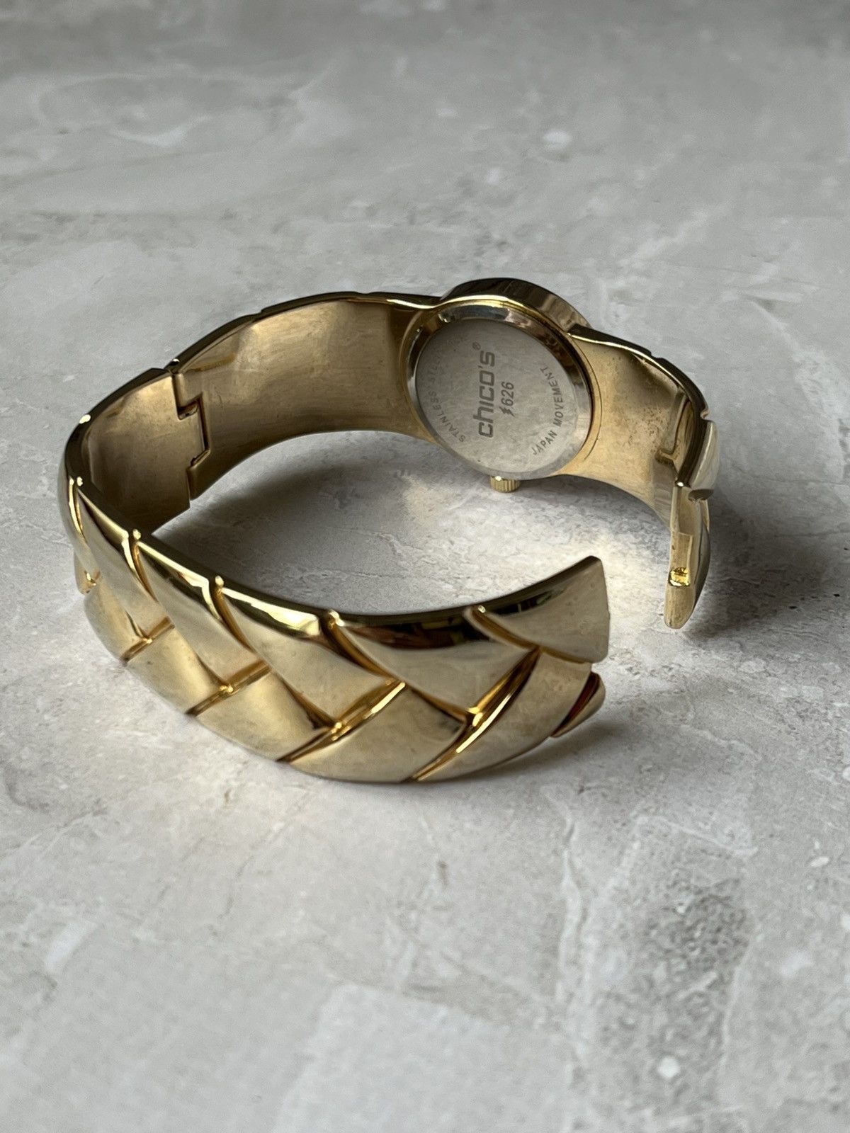 Jewelry Chicos Elegant Watch with Gold Woven Bracelet Size ONE SIZE - 8 Thumbnail