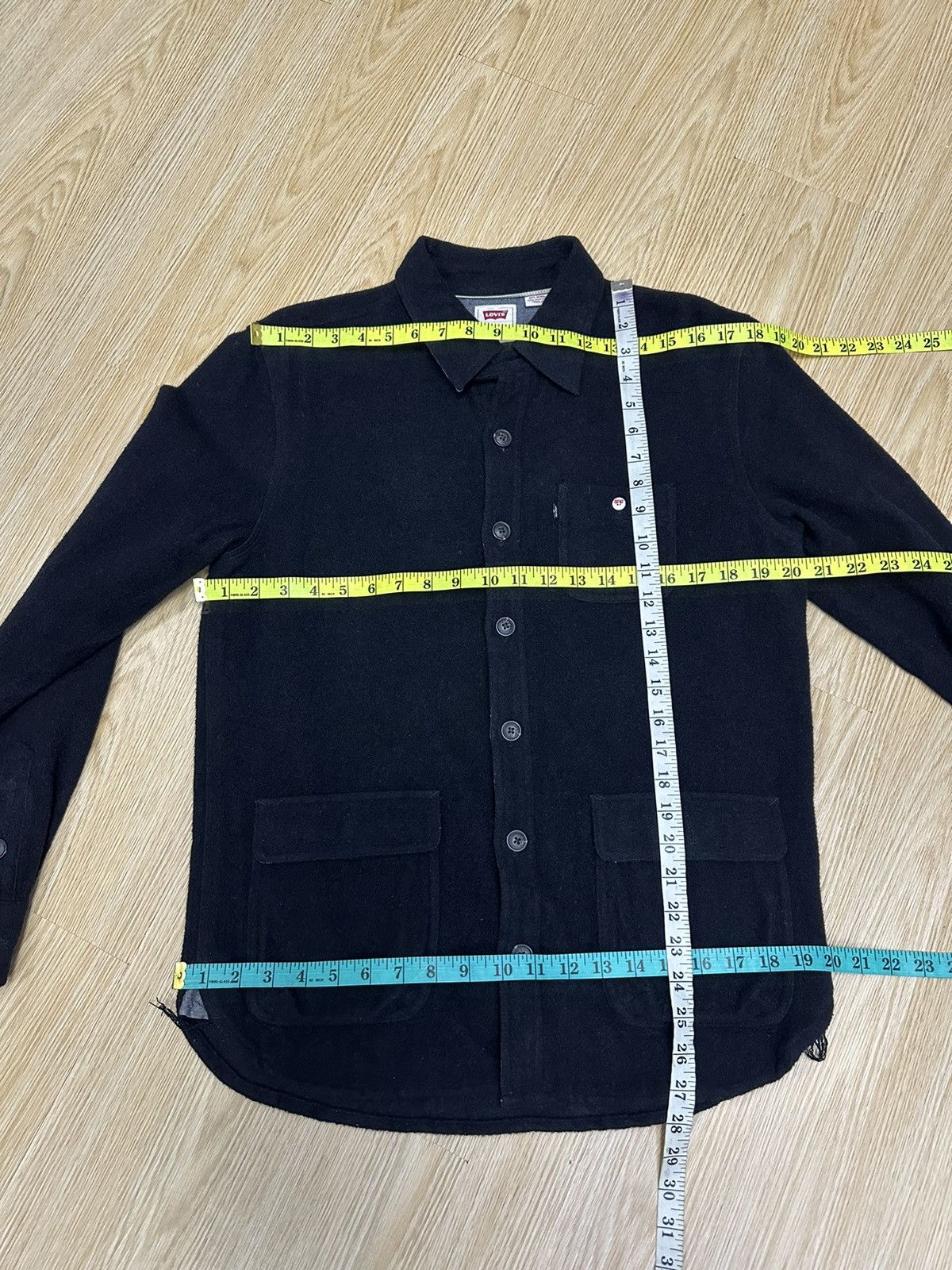 Levi's Vintage Levis Black Wool Button Shirt Z25 Size US S / EU 44-46 / 1 - 8 Thumbnail