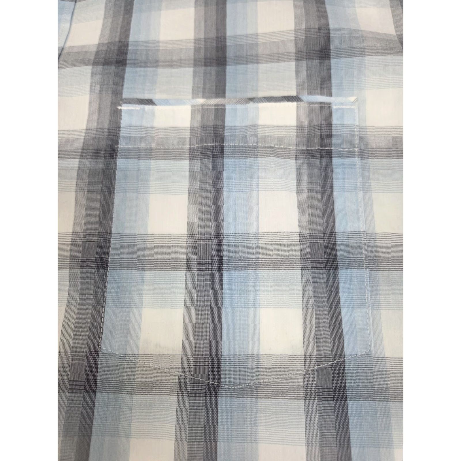 TravisMathew Travis Mathew Men's Short Sleeve Button-Up Blue/Grey Plaid Shirt L Size US L / EU 52-54 / 3 - 5 Thumbnail