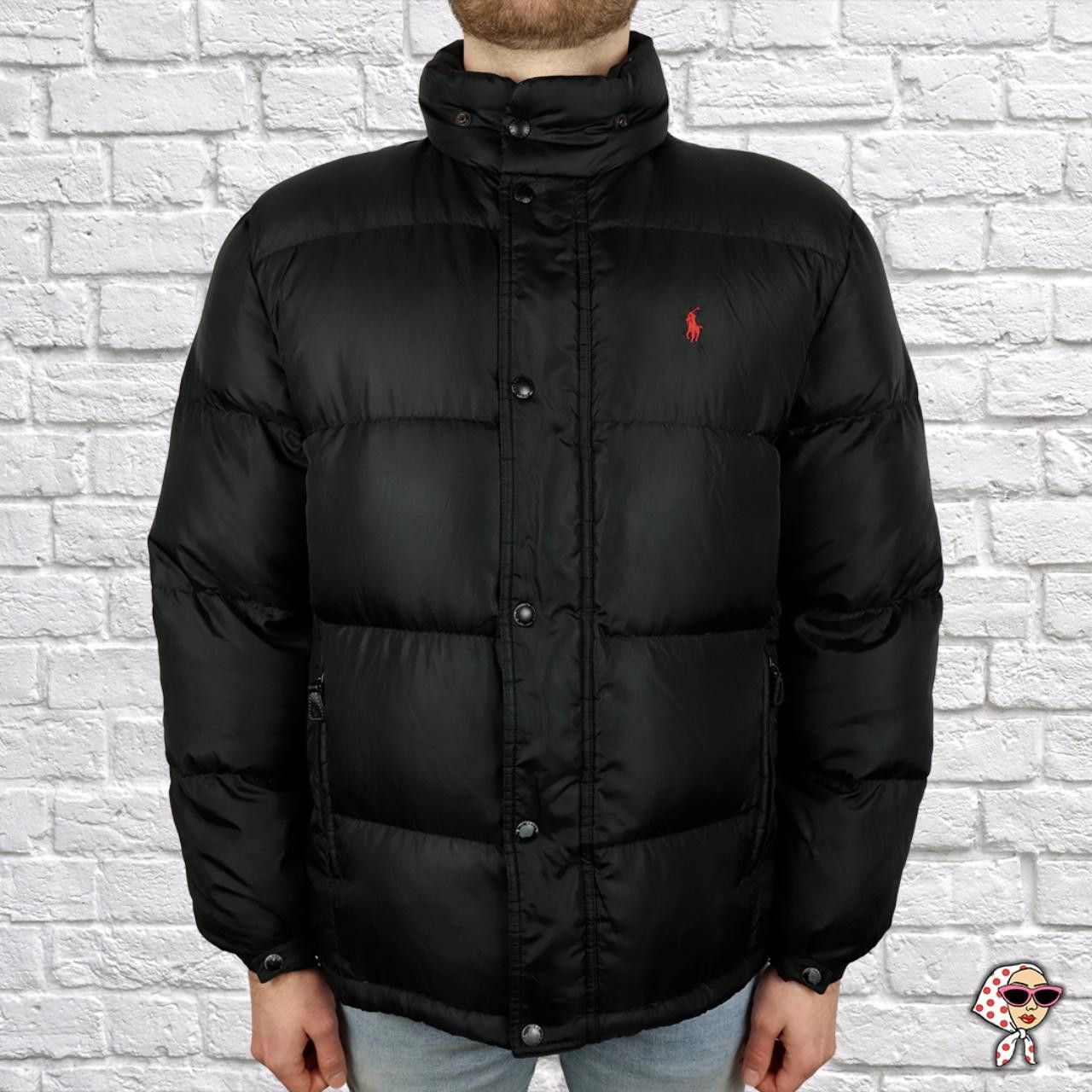 Vintage 90s Polo Sport Ralph Lauren Zip Up Puffer Jacket Size M