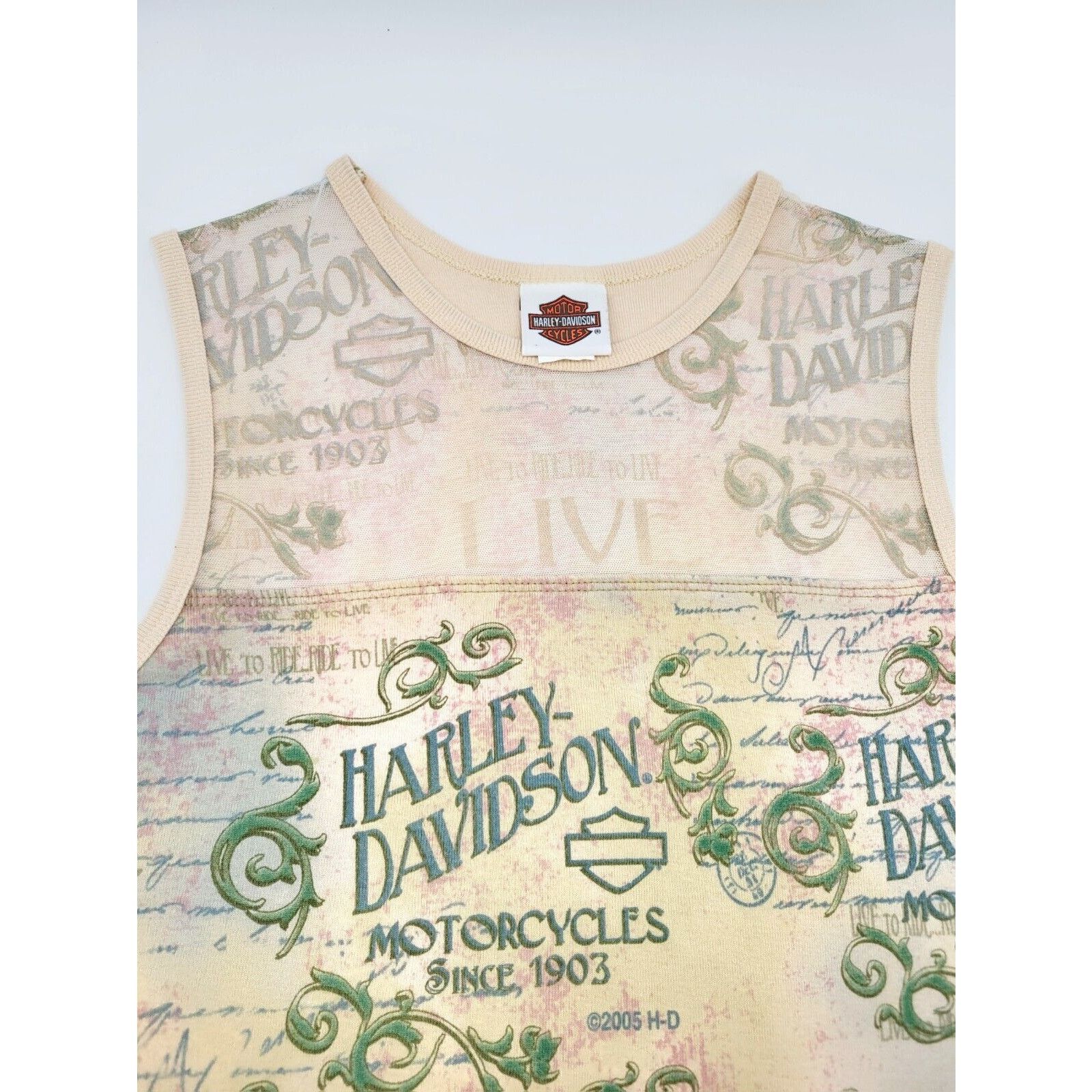 Harley Davidson Harley Davidson Women's Tank Top Shirt Sz L 100% Cotton Size L / US 10 / IT 46 - 3 Thumbnail