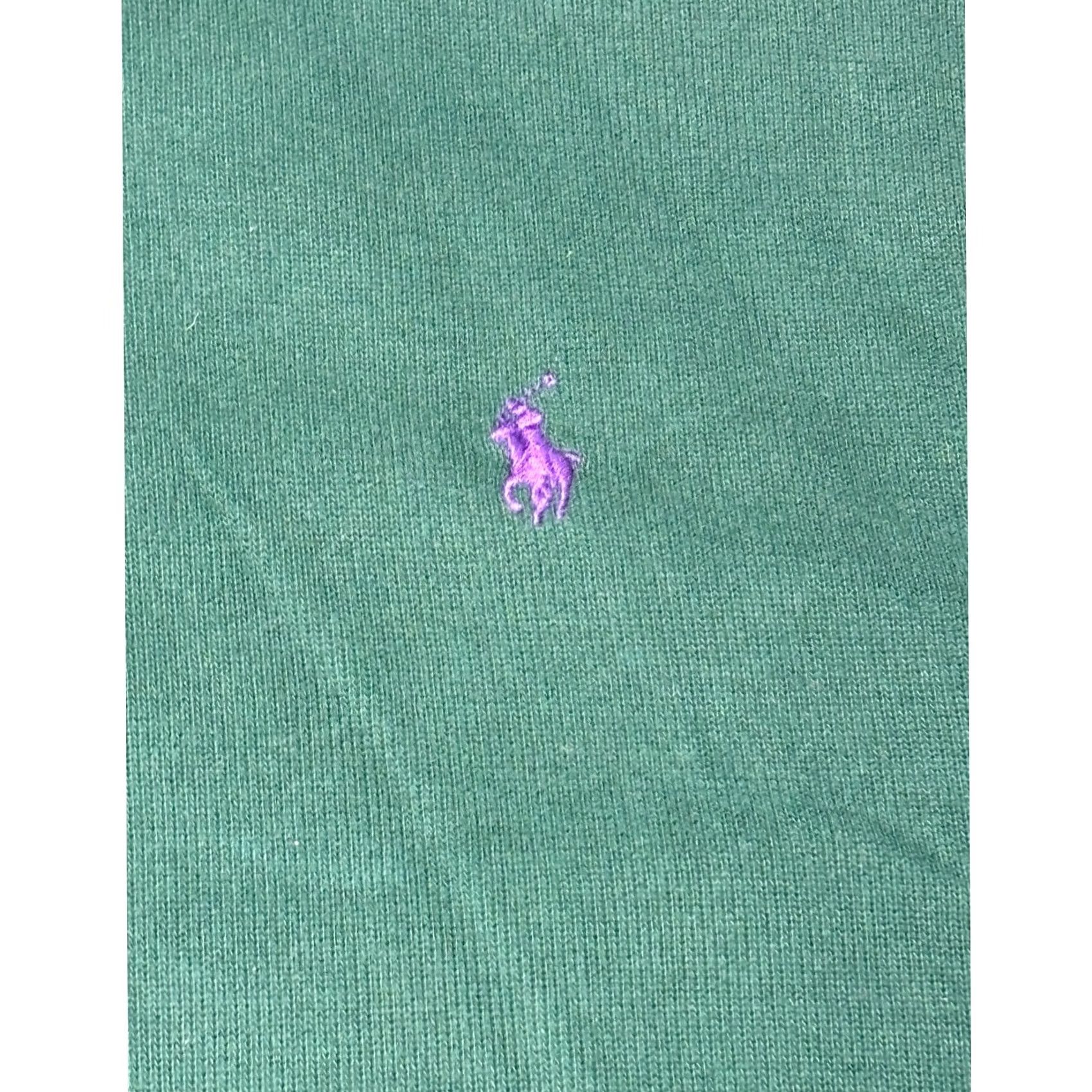Polo Ralph Lauren Polo Ralph Lauren Mens Green Quarter Zip Pullover Sweatshirt XL Mock Neck Knit Cotton Waffle-Knit Long Sleeve Polo Pony Classic Preppy Golf Size US XL / EU 56 / 4 - 2 Thumbnail