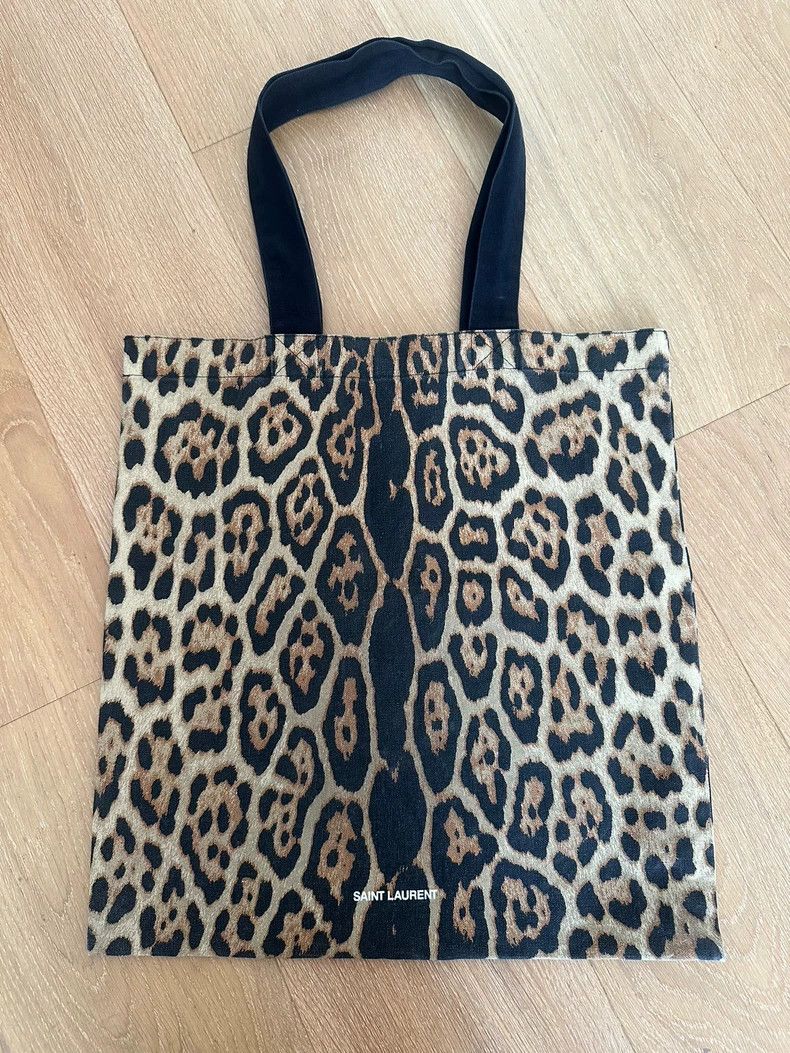 Saint Laurent Paris Leopard Tote Bag 2506-Nextarrow in Brown, Women's