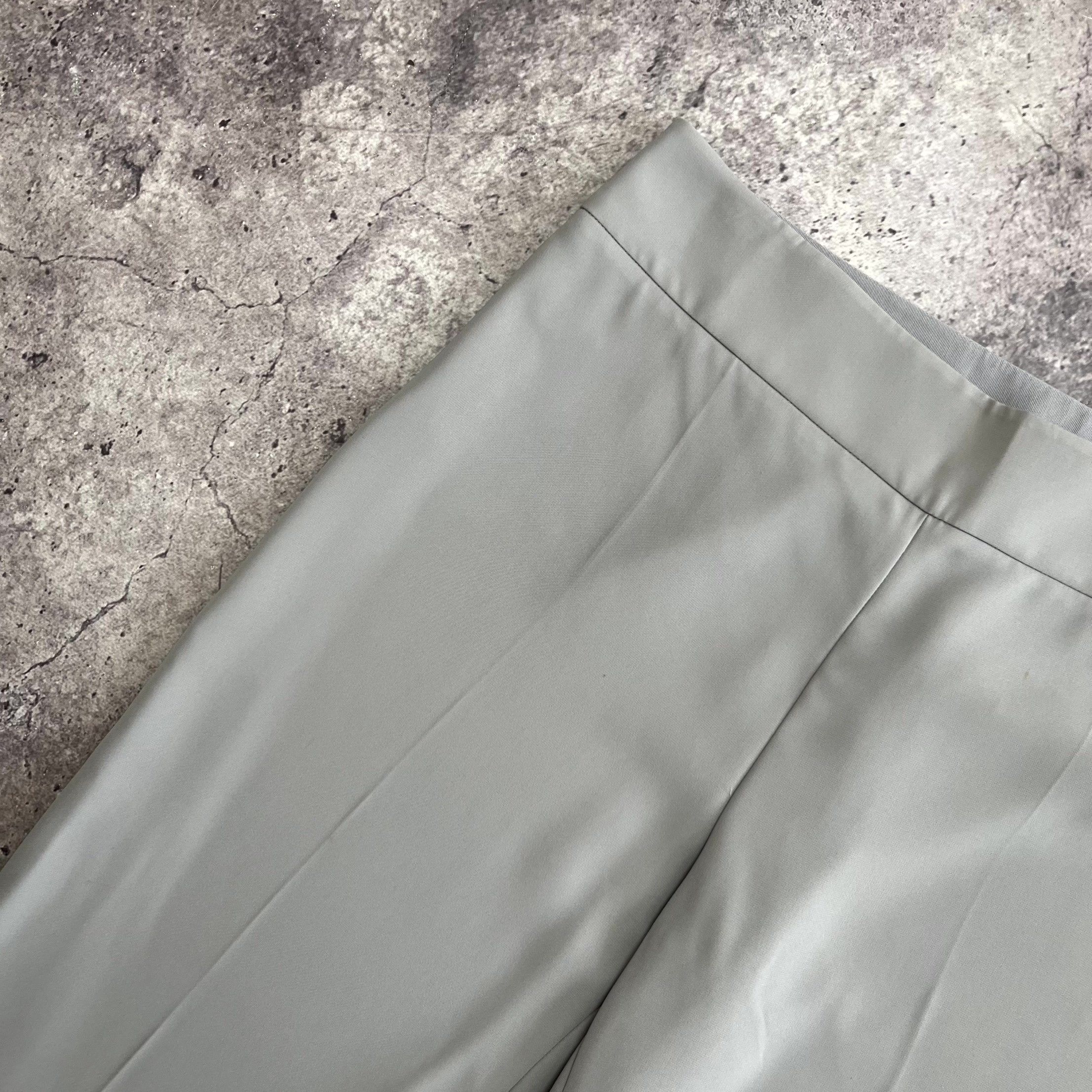 Armani Collezioni Armani Collezioni Gray Straight Wide Leg Pants Size EU 46 Size 32" / US 10 / IT 46 - 4 Thumbnail