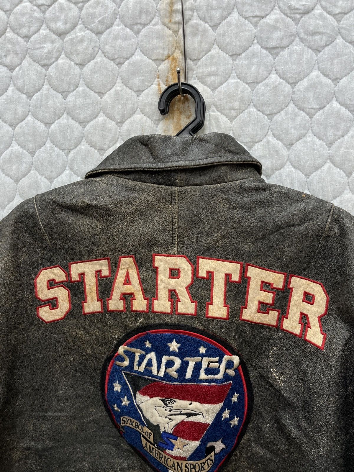 Starter 🔥🔥🔥STEALS VINTAGE STARTER VARSITY LEATHER JACKET Size US L / EU 52-54 / 3 - 12 Thumbnail