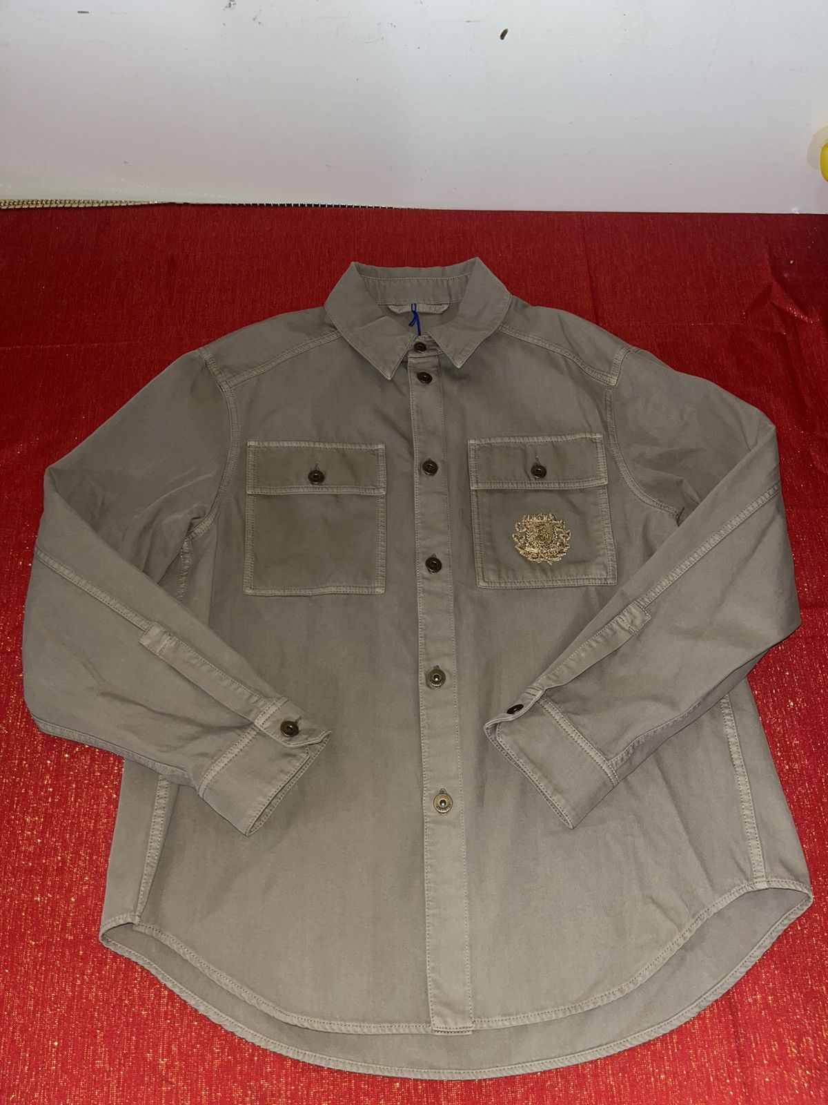 Burberry Burberry Twill Crest Overshirt Sz L Size US L / EU 52-54 / 3 - 16 Thumbnail