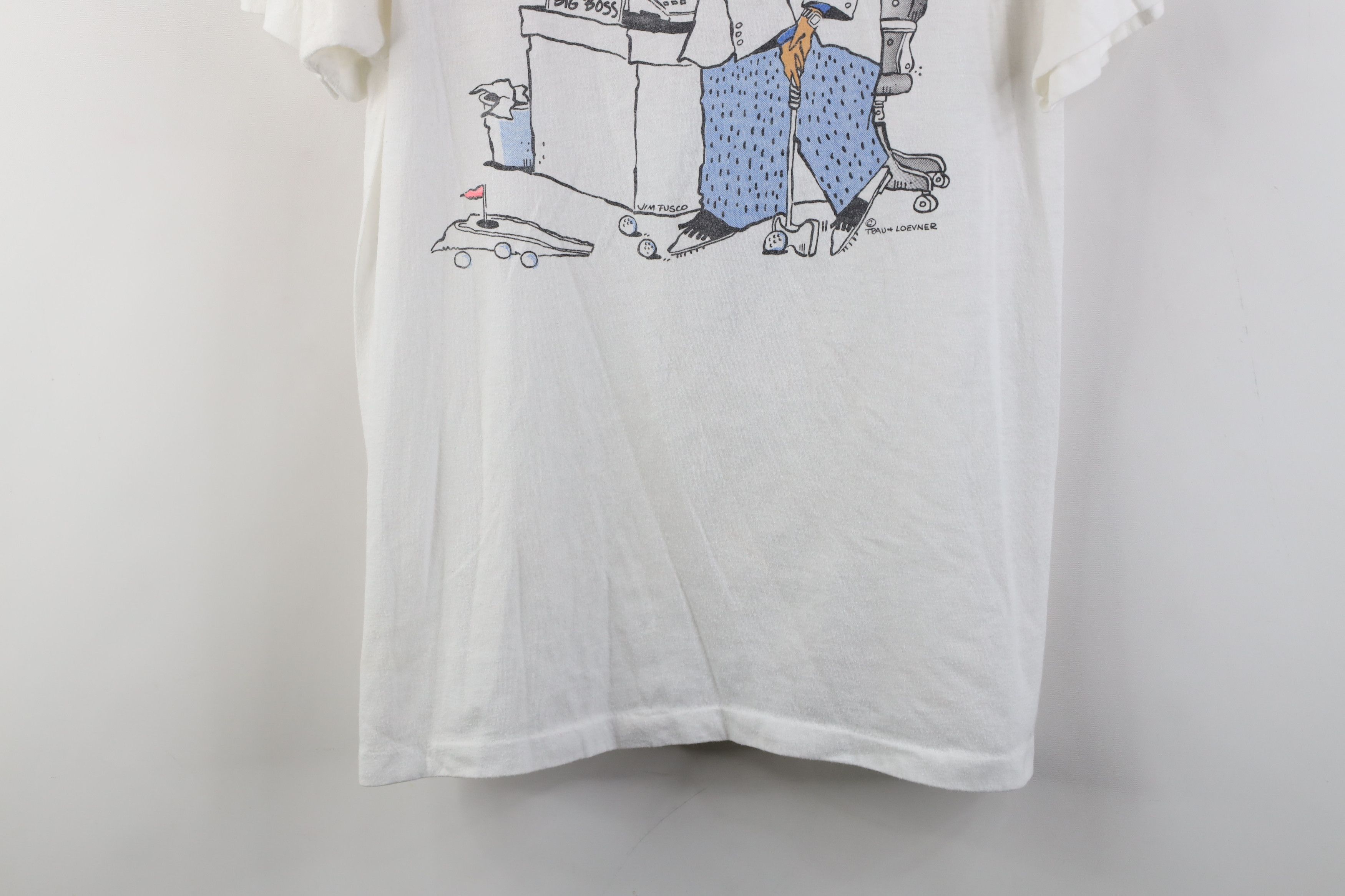 Vintage Vintage 80s Comic The Executive Golf Big Boss T-Shirt USA Size XL / US 12-14 / IT 48-50 - 3 Thumbnail