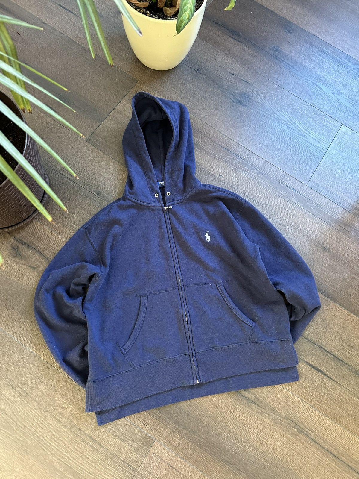 Polo Ralph Lauren Vintage Polo Ralph Lauren Blue Zip Hoodie Size US M / EU 48-50 / 2 - 1 Thumbnail