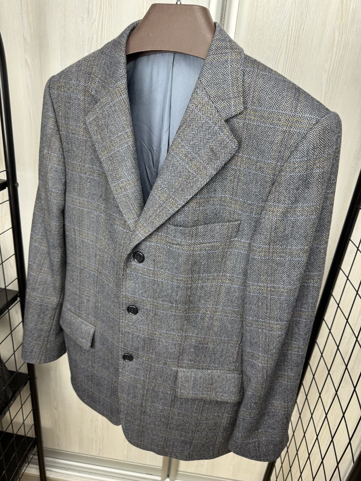 Magee Magee Ireland Tweed wool 3 button grey blazer sport coat Size 38S - 5 Thumbnail