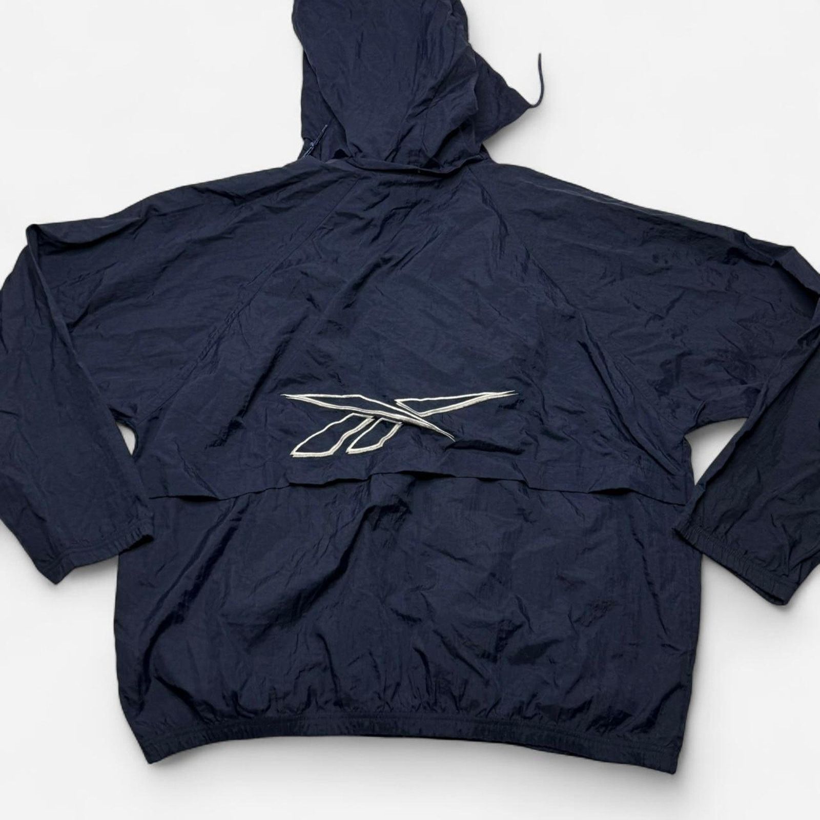 Reebok Reebok Navy Windbreaker Jacket XL Vintage Hooded Full Zip Size US XL / EU 56 / 4 - 2 Thumbnail