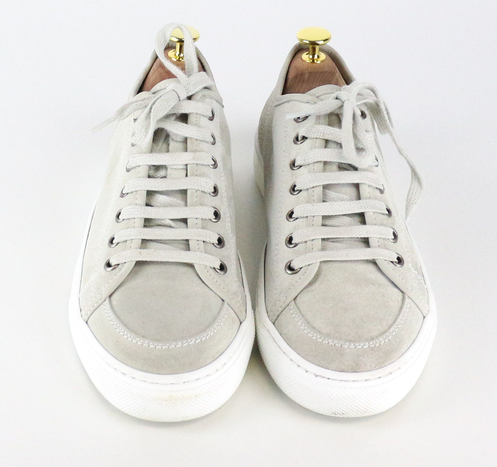 Suitsupply EU41 Grey Leather Suede Laced Low-Top 72748 Size US 8 / EU 41 - 2 Thumbnail