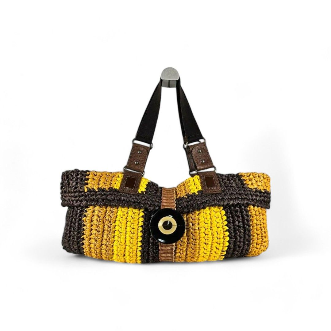image of Marni - Handbag Soft Knit Brownish Shoulder Bag, Women's
