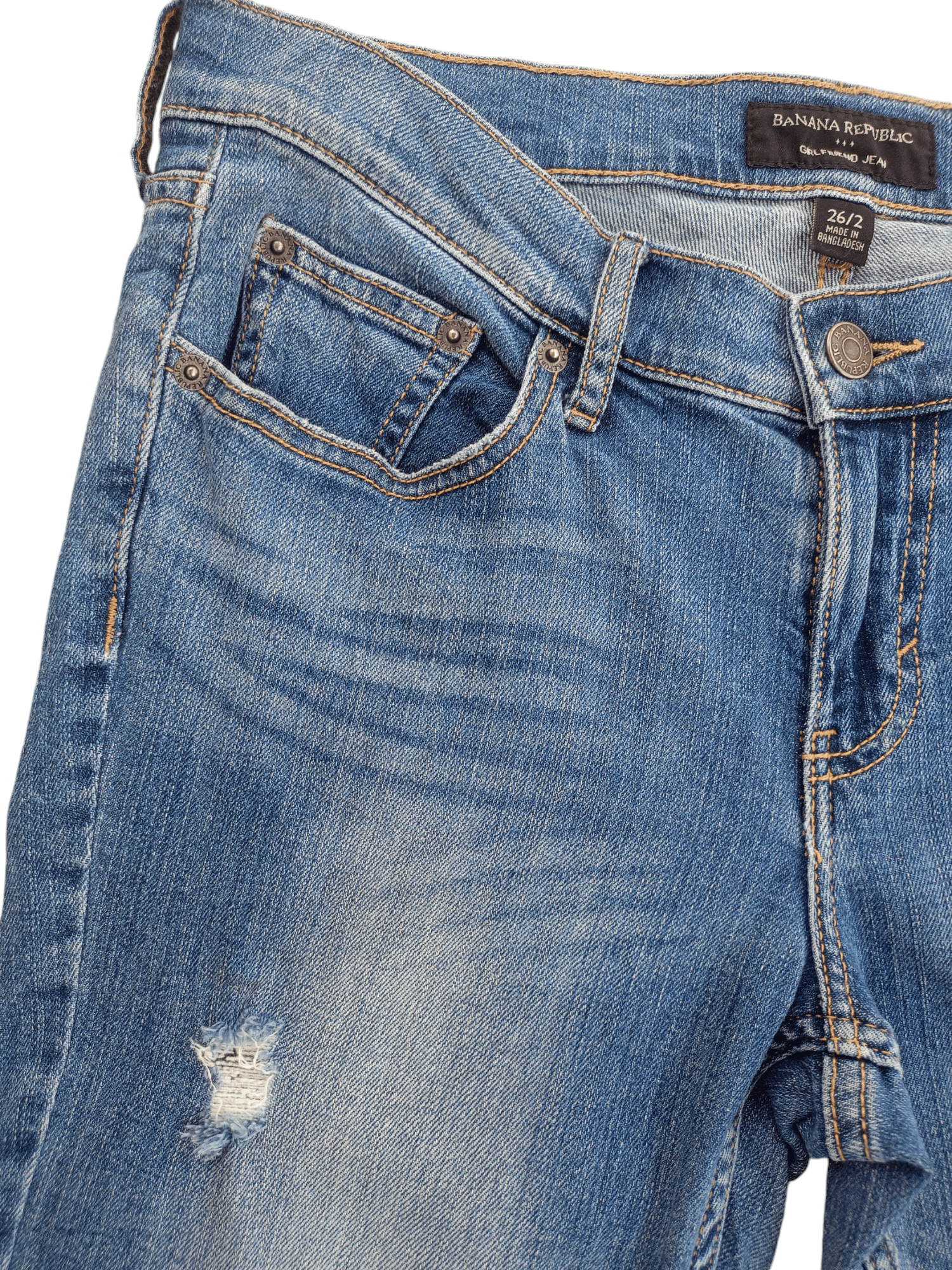 Banana Republic BANANA REPUBLIC Slim Fit Distressed Streetwear Jeans Size 26" / US 2 / IT 38 - 6 Thumbnail