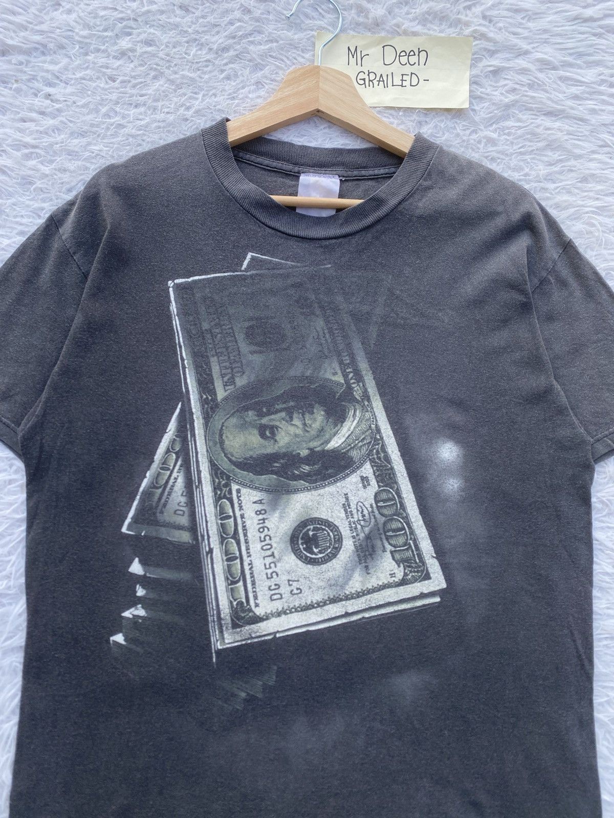 Vintage Vintage Hundred Dollar Bill Benjamin Franklin US Dollars tee Size US M / EU 48-50 / 2 - 1 Thumbnail