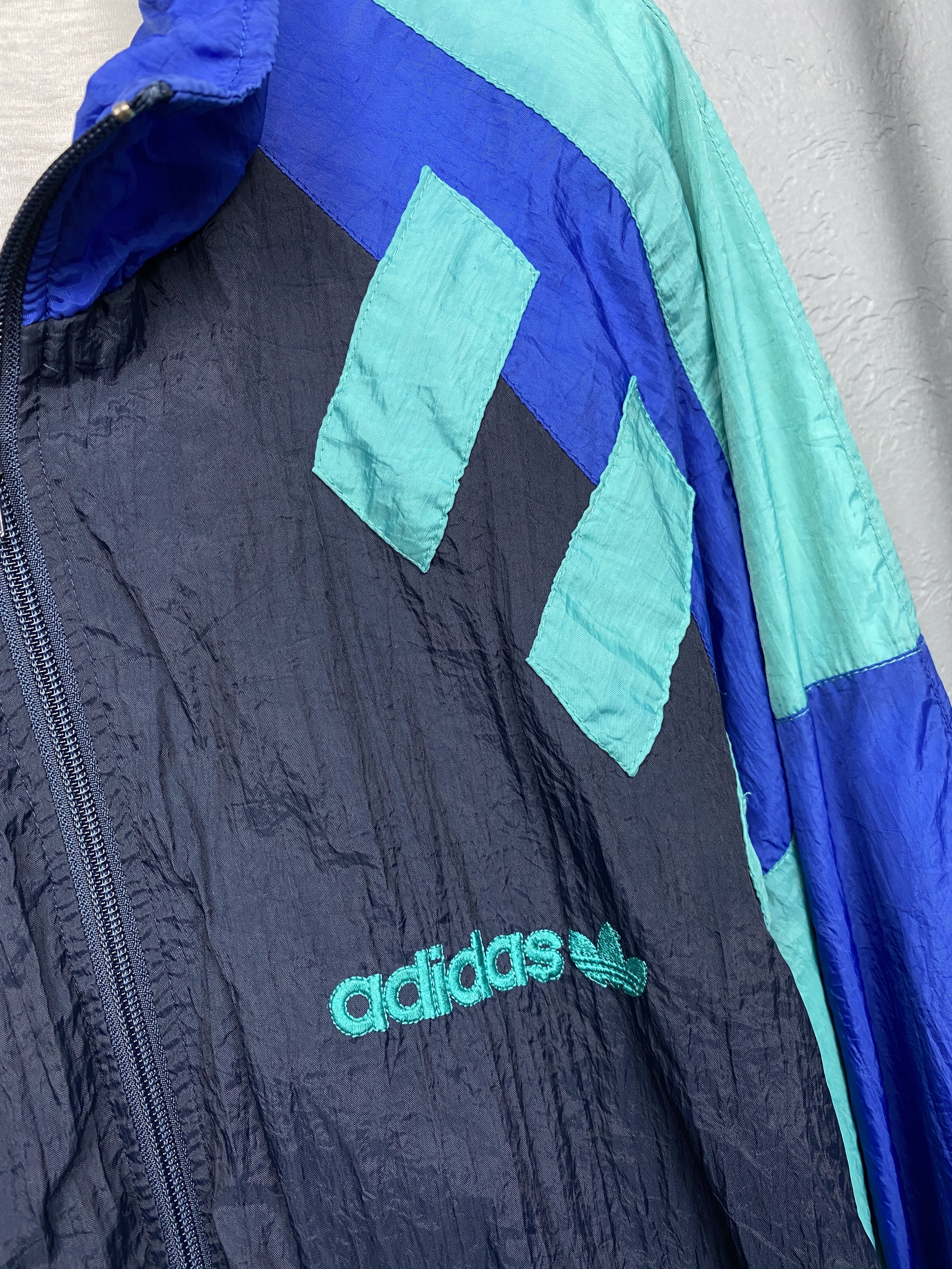Adidas Adidas 90s Vintage Mens Nylon Track Top Jacket Size US XL / EU 56 / 4 - 3 Thumbnail