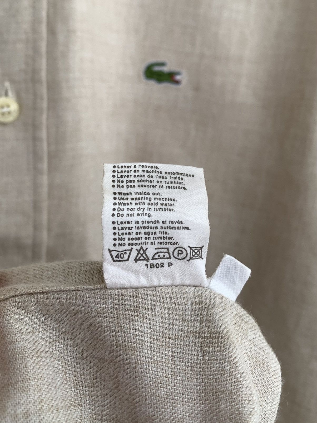 Lacoste Lacoste Vintage Long Sleeve Button Shirt Size US M / EU 48-50 / 2 - 9 Thumbnail