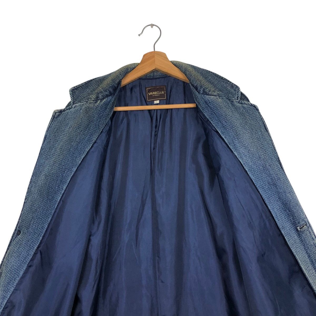 Indigo 📌Vintage Denim Indigo Chore Jacket Vivreclub Issey Miyake Size US L / EU 52-54 / 3 - 15 Thumbnail