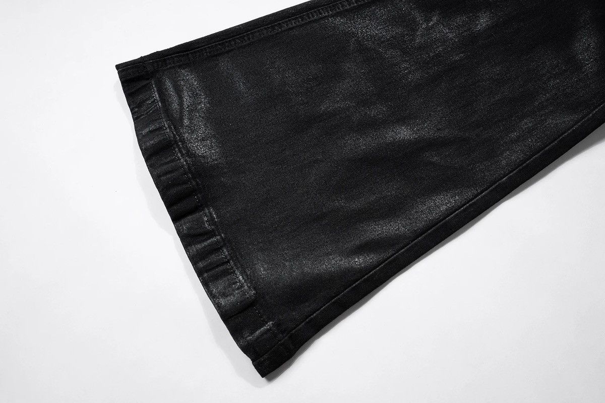Japanese Brand Streetwear Wax Leather Stretch Hombre Baggy Flare Pants Size US 34 / EU 50 - 12 Thumbnail