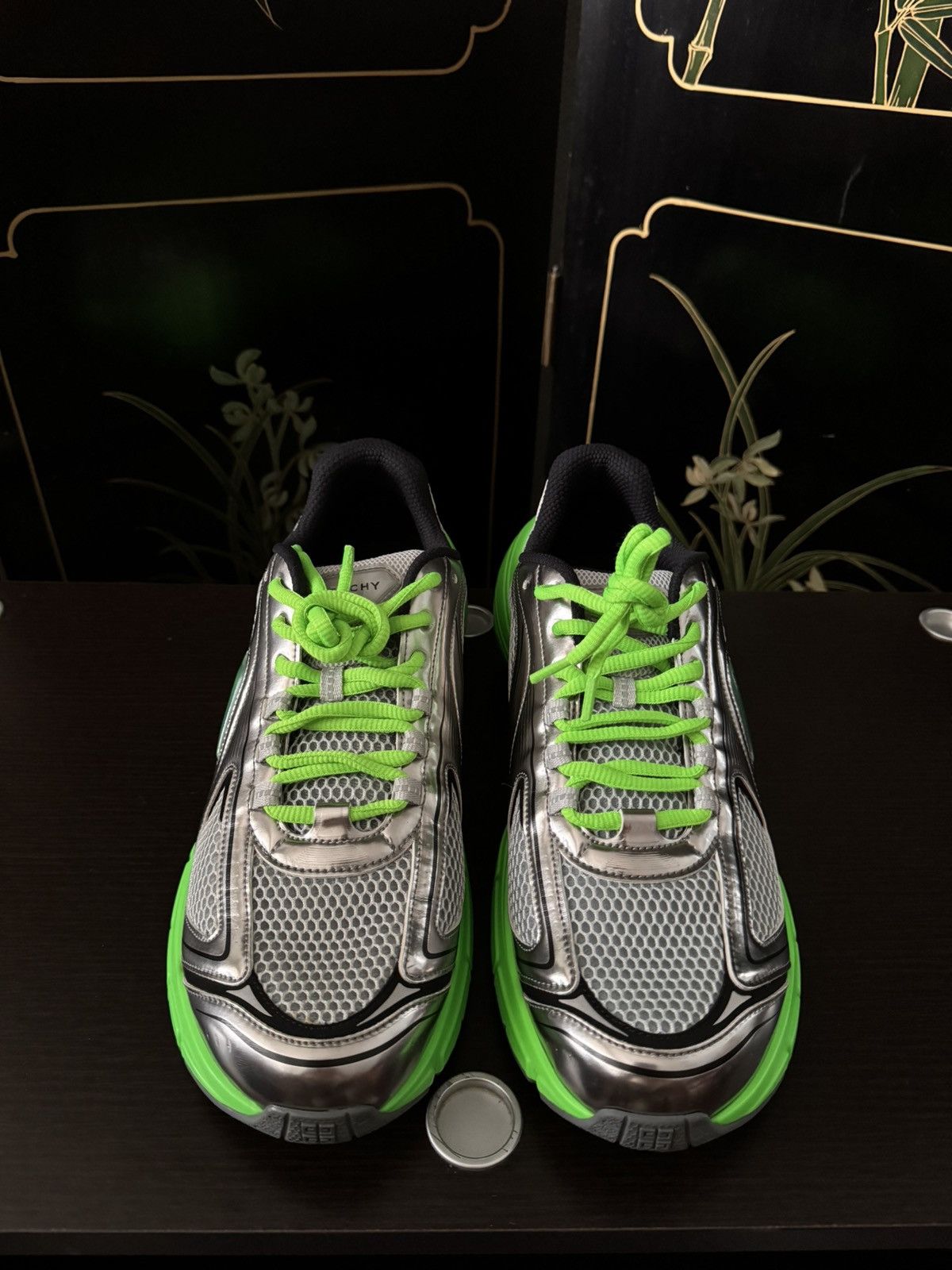 Givenchy Givenchy TK-MX Silver/Green Runner Sneaker Size US 10 / EU 43 - 2 Thumbnail
