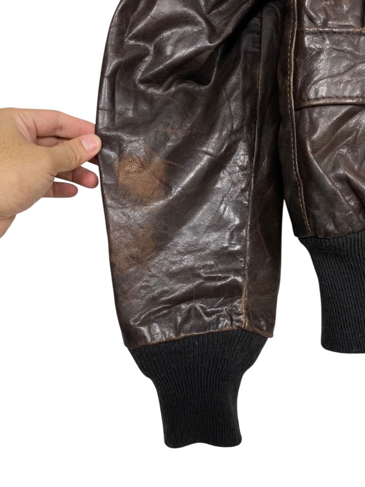 Schott Rare‼️ Vtg Schott N.Y.C G-1 Bomber Leather Fur Collar Usa Size US M / EU 48-50 / 2 - 19 Thumbnail