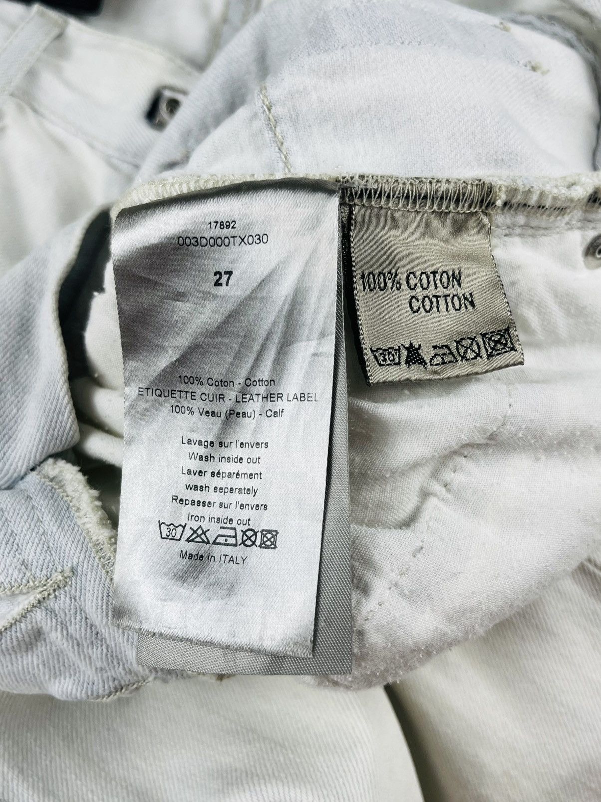 Dior SS12 Dior Homme Bleached Distressed Denim Jeans Size US 27 - 8 Thumbnail
