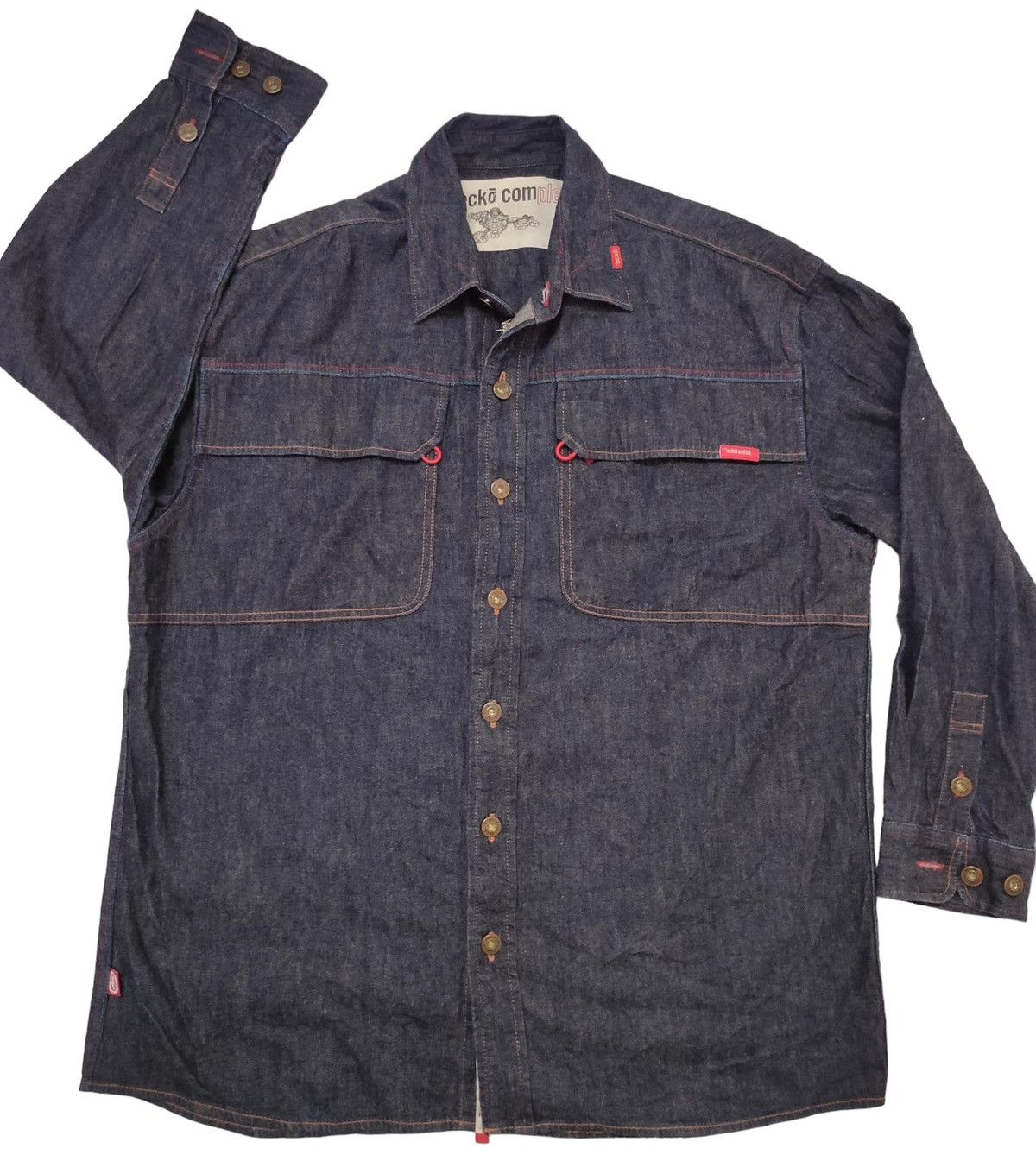 Ecko Unltd. Vintage Y2k Ecko Unltd Baggy Denim Jacket Streetwear Size US L / EU 52-54 / 3 - 3 Thumbnail