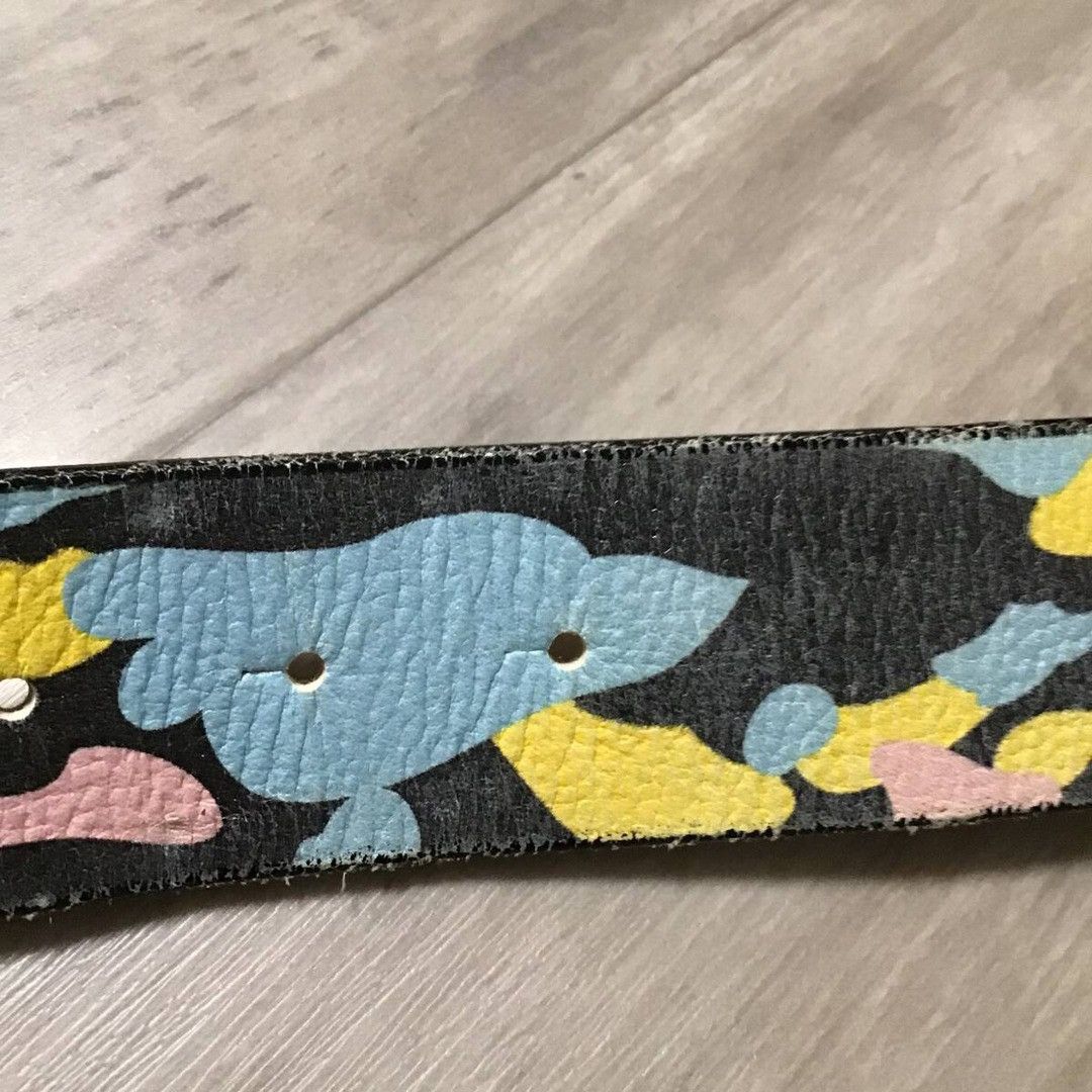 Bape × Nigo BAPE cotton candy camo leather belt multi camo NIGO ★size L Size ONE SIZE - 6 Thumbnail