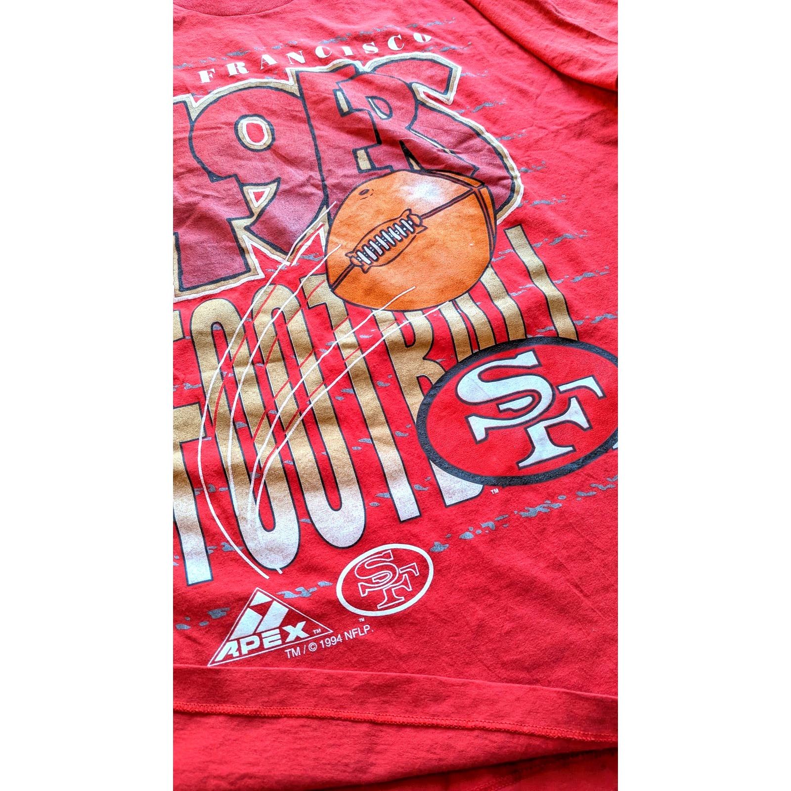 Apex SF 49ers 90s APEX One tee Graphic Bubble shirt L red NFL vtg Size US L / EU 52-54 / 3 - 3 Thumbnail