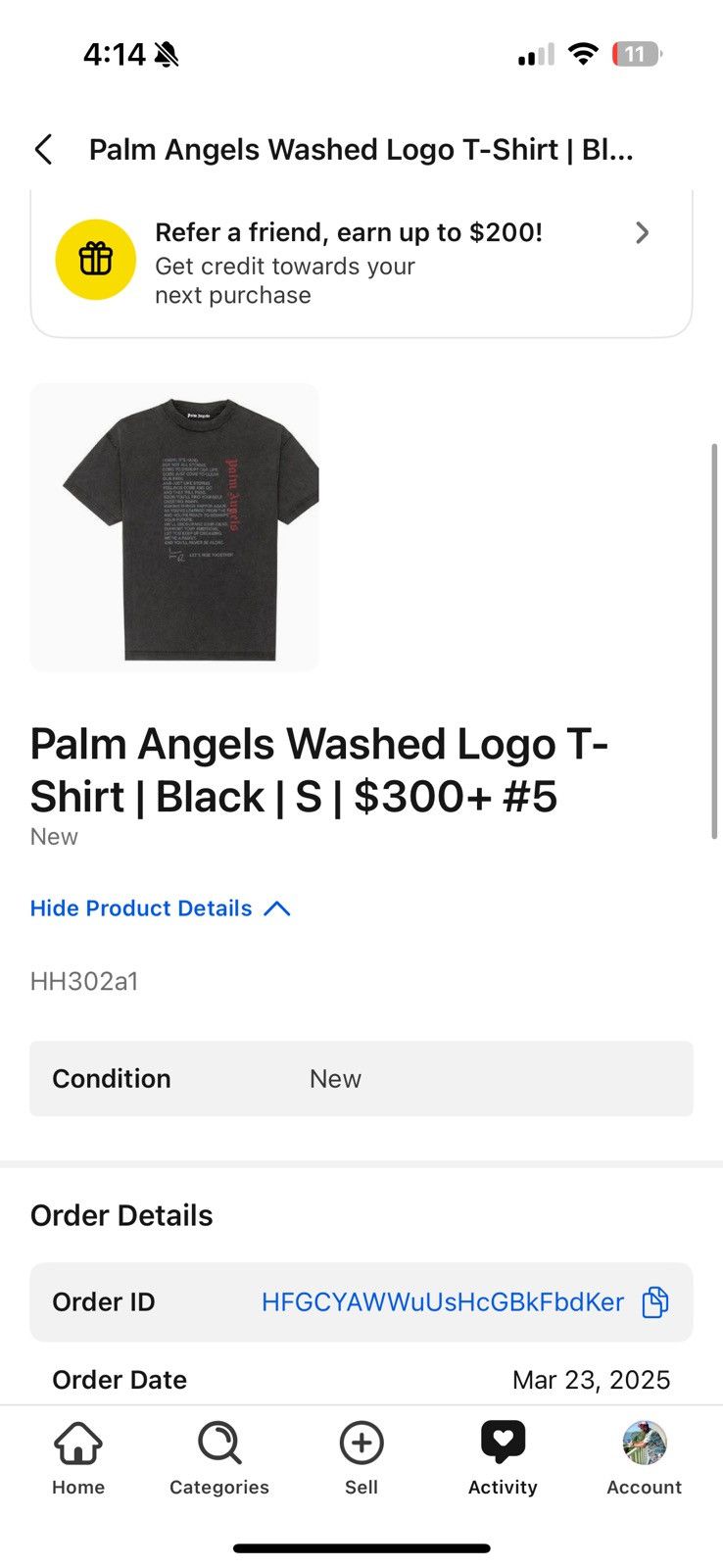 Palm Angels Palm Angels Washed Logo T-shirt Size US S / EU 44-46 / 1 - 9 Thumbnail