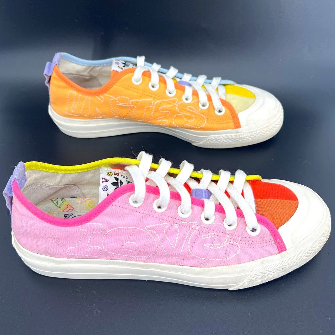 Adidas adidas Nizza Love Unites Colorful Canvas Sneaker Size US 8.5 / EU 41-42 - 3 Thumbnail
