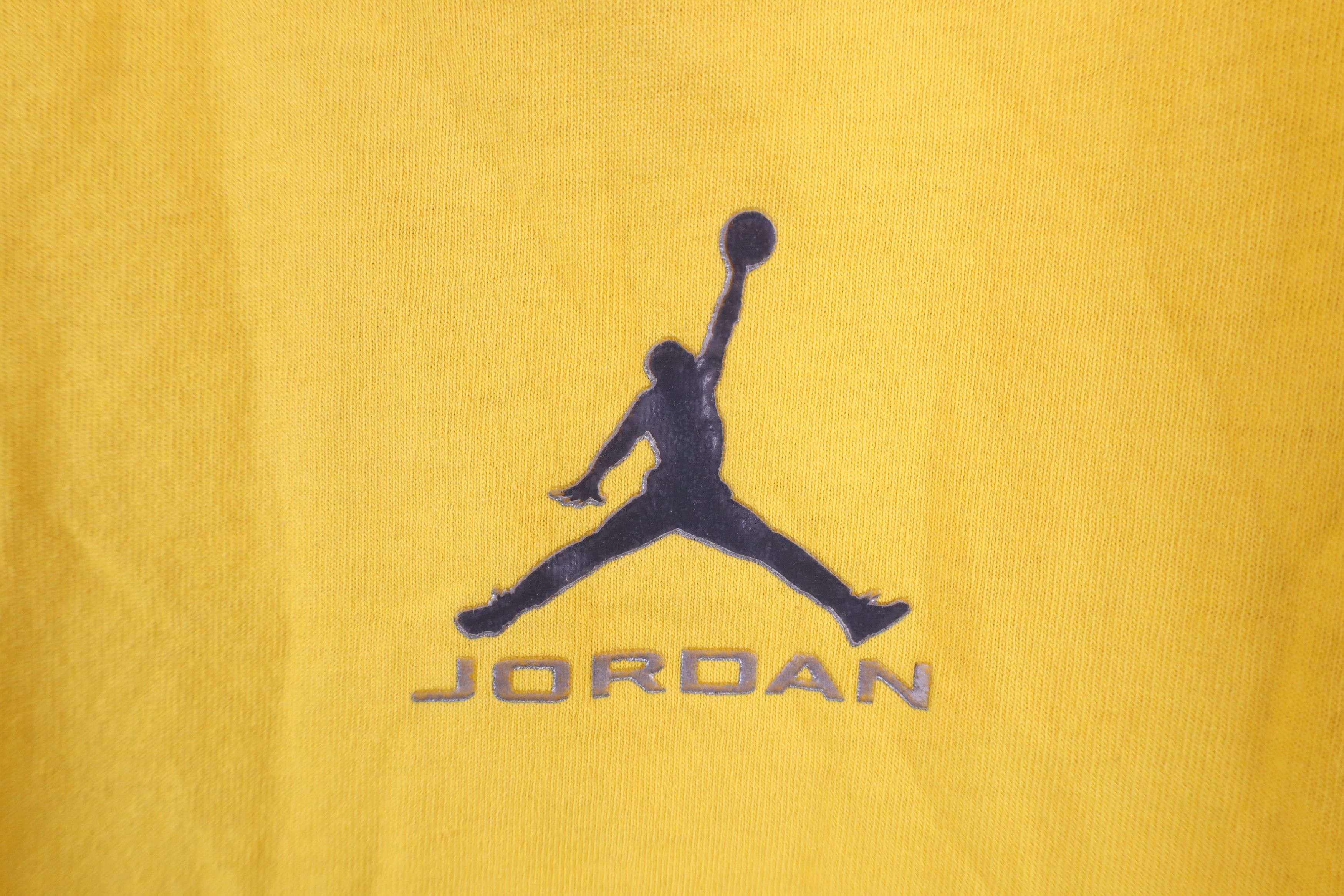 Nike × Vintage Vintage 90s Y2K Nike Air Jordan Jumpman Center Logo T-Shirt Size US XL / EU 56 / 4 - 4 Thumbnail