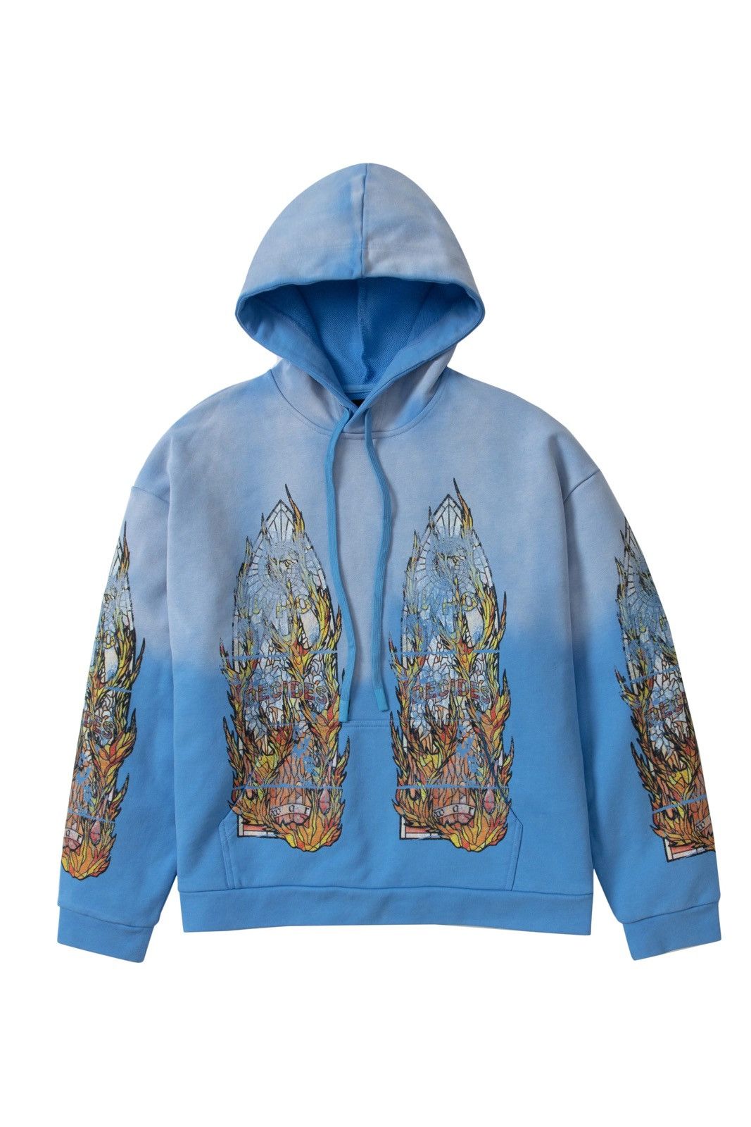 Who Decides War WDW "Faded Flame Glass" Sky Blue Hoodie Size US L / EU 52-54 / 3 - 1 Thumbnail