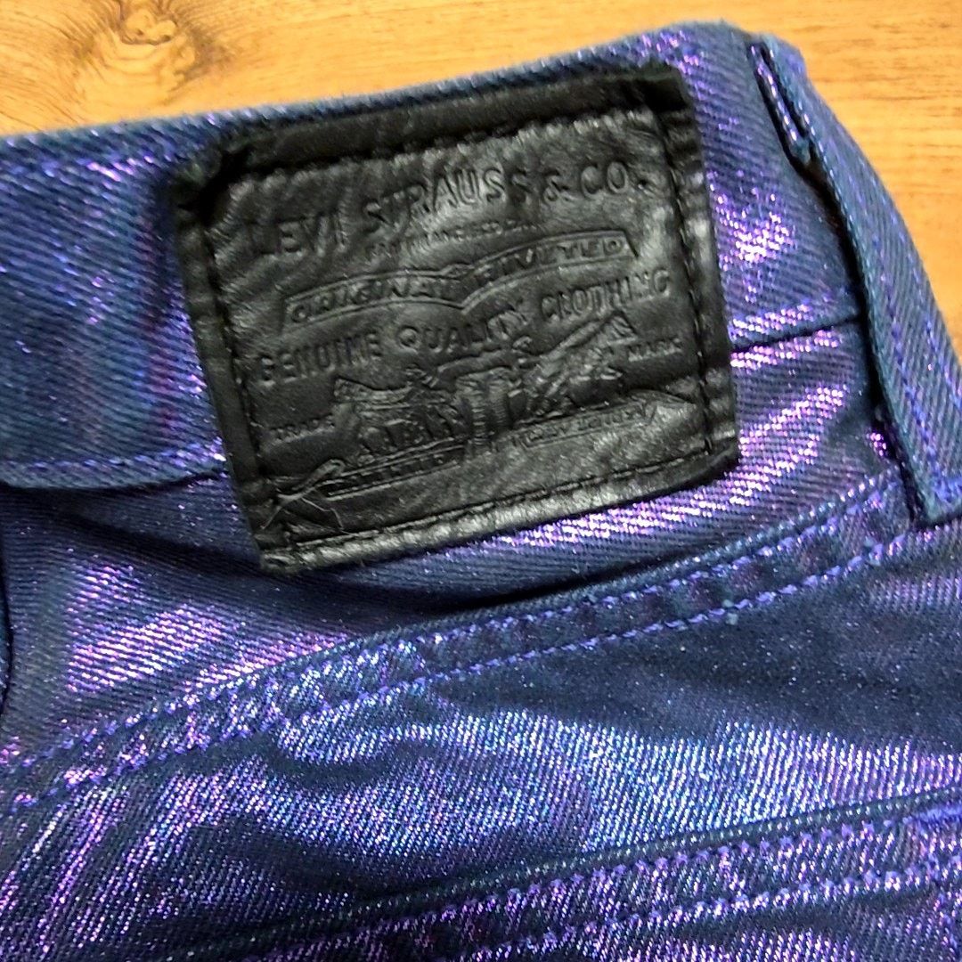 Levi's Levi's Ribcage Straight Ankle Metallic Purple Jeans 24 Size 24" / US 00 / IT 34 - 5 Thumbnail
