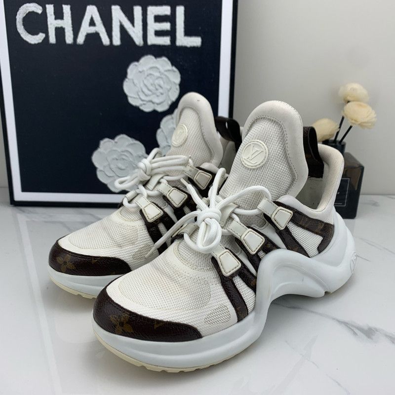 Louis Vuitton Louis Vuitton High-Top Thick Sole Sneakers 0079 Size US 5.5 / EU 38 - 1 Thumbnail