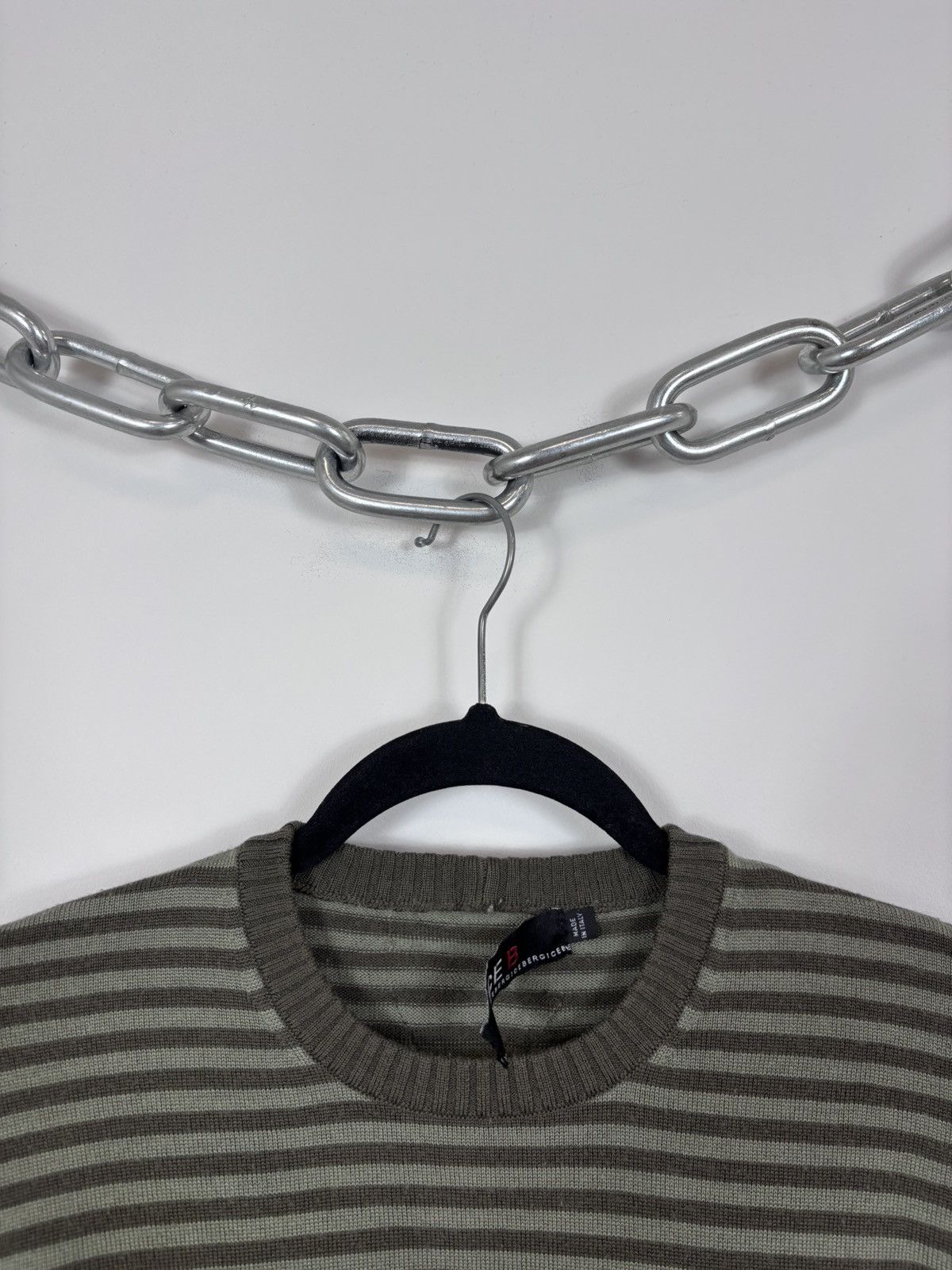 Iceberg Vintage Ice B Iceberg Men’s AirForce Khaki Wool Sweater Size US S / EU 44-46 / 1 - 4 Thumbnail